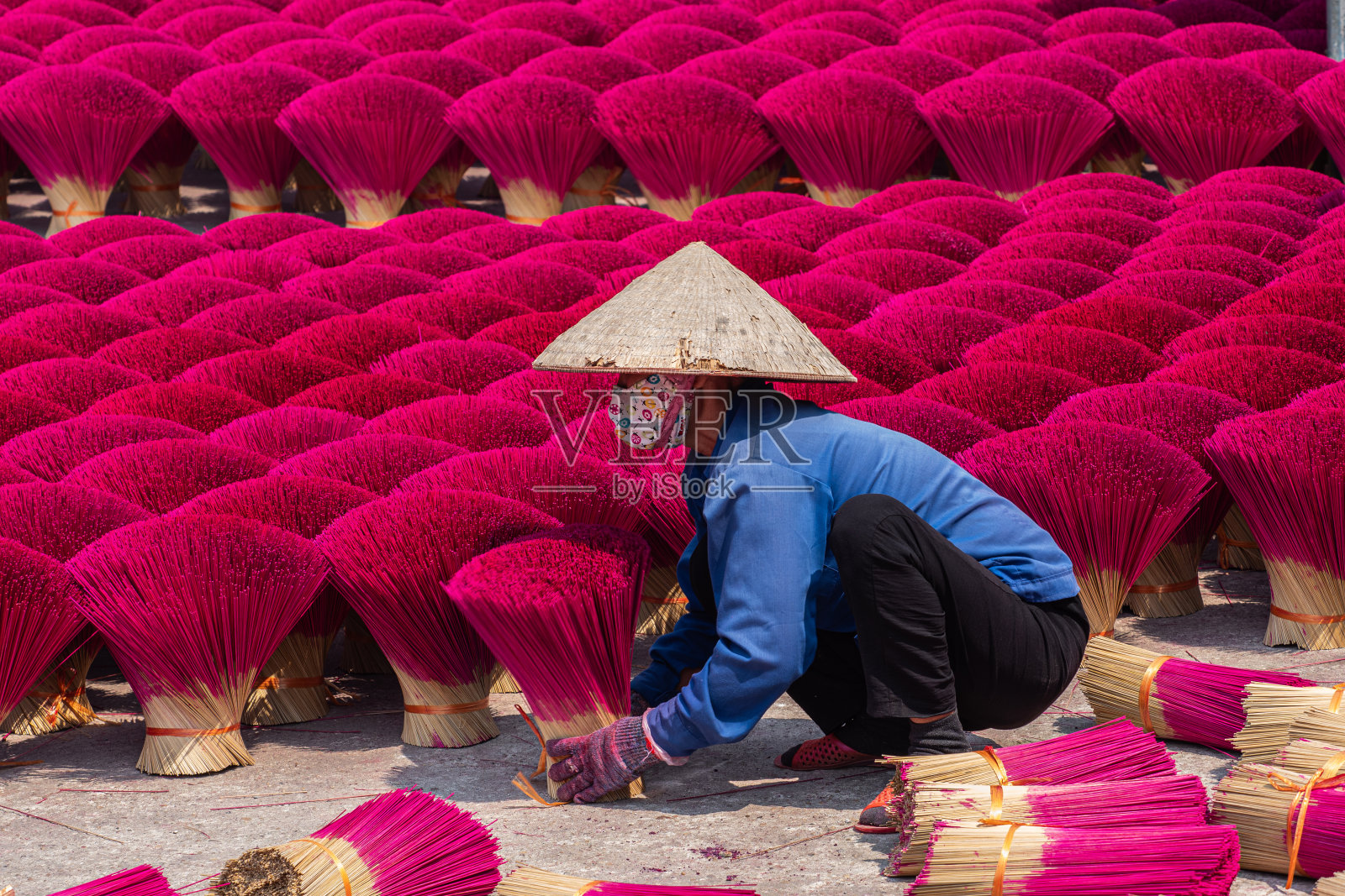 河内广富厝的制香村照片摄影图片