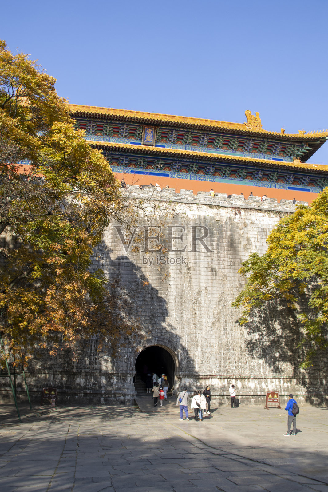 中国南京明孝陵的灵魂塔或明楼照片摄影图片