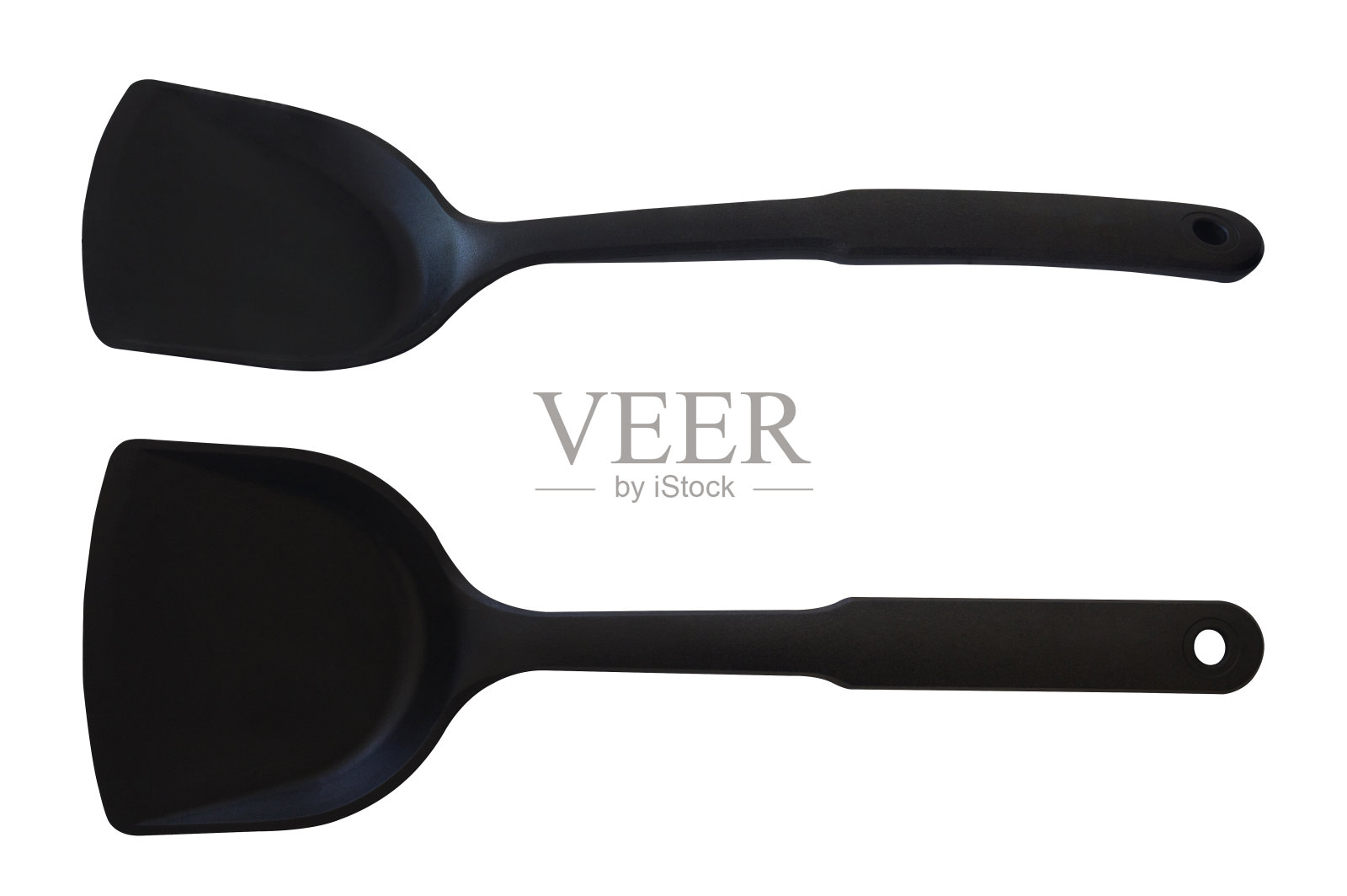 白色背景下的金属铲照片摄影图片