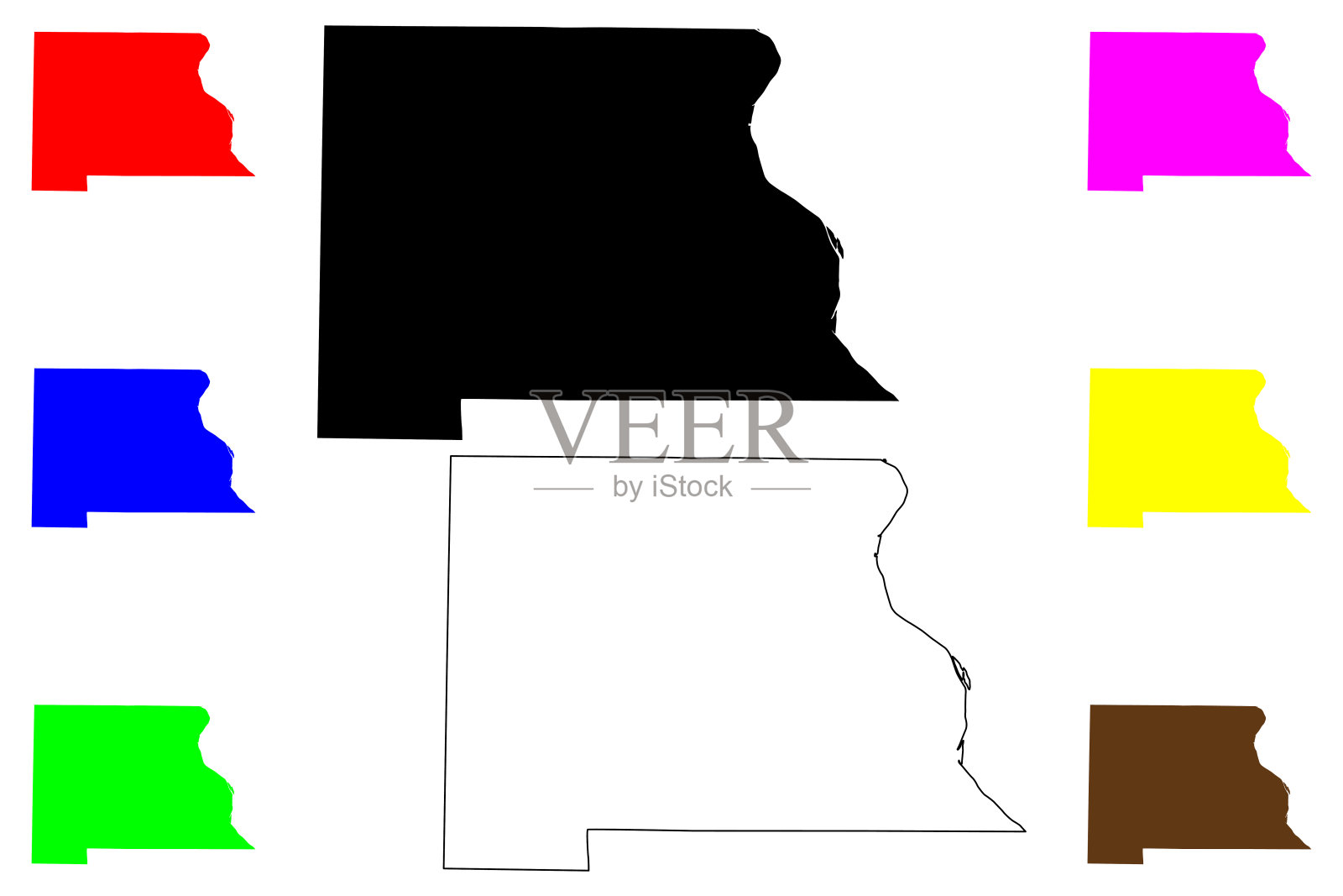 马里恩县，密苏里州(美国县，美利坚合众国，美国，美国，美国)地图矢量插图，涂鸦素描马里恩地图插画图片素材