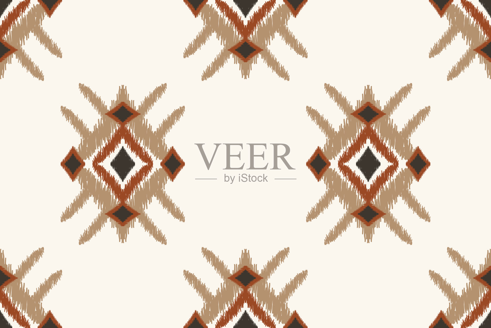 非洲ikat无缝花纹插画图片素材