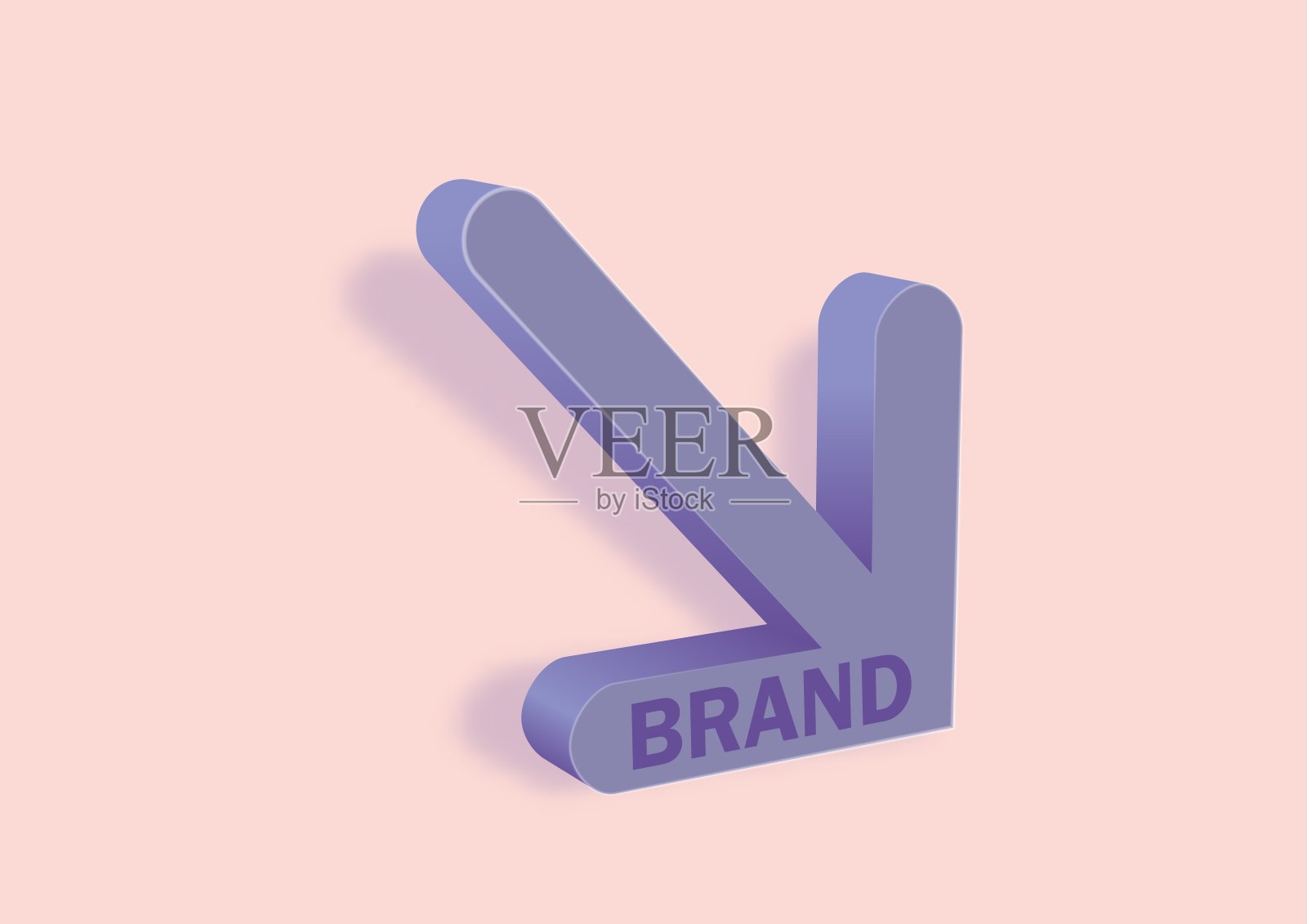 品牌的箭头符号。向量插画图片素材