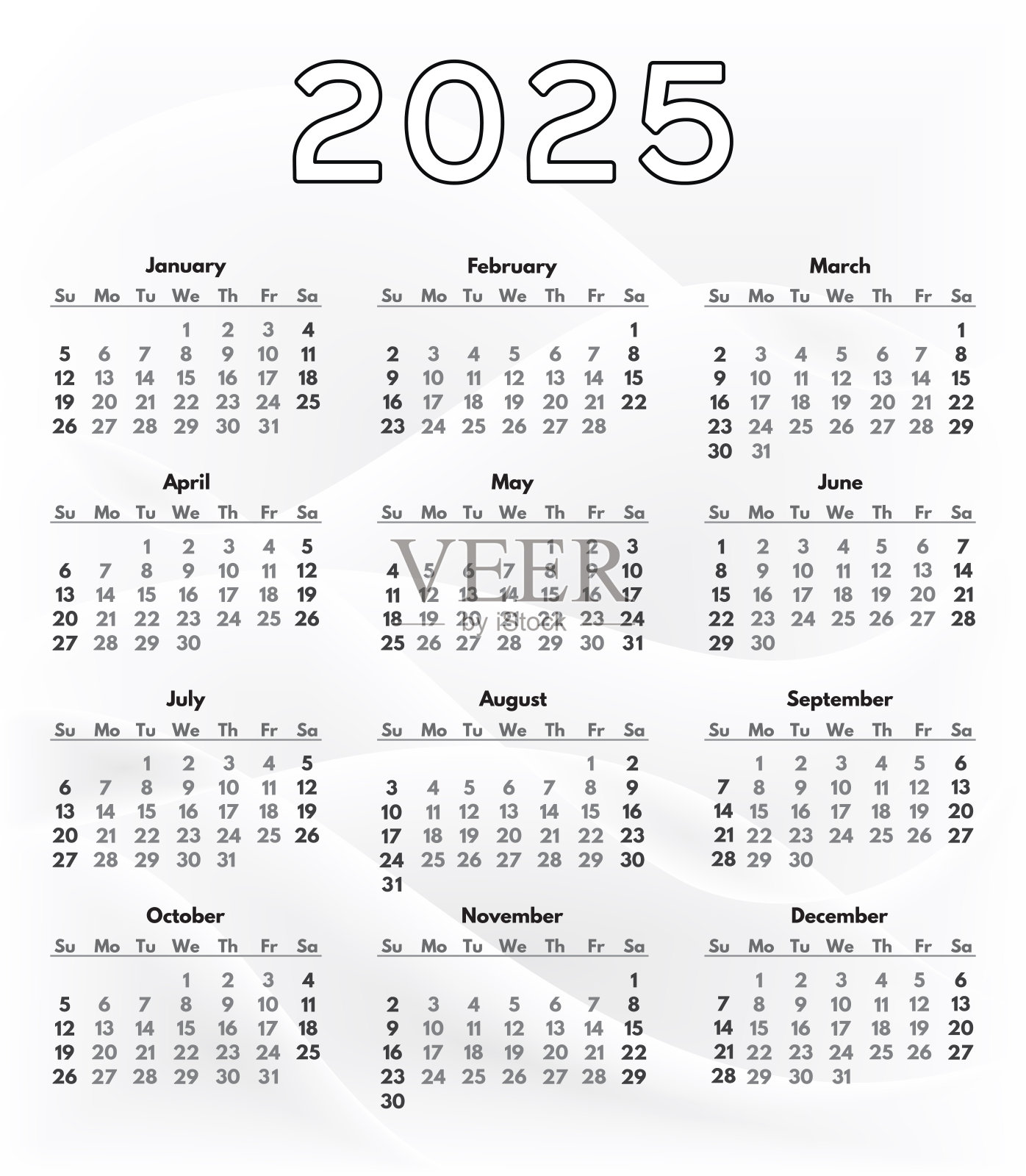 2025年历设计插画图片素材