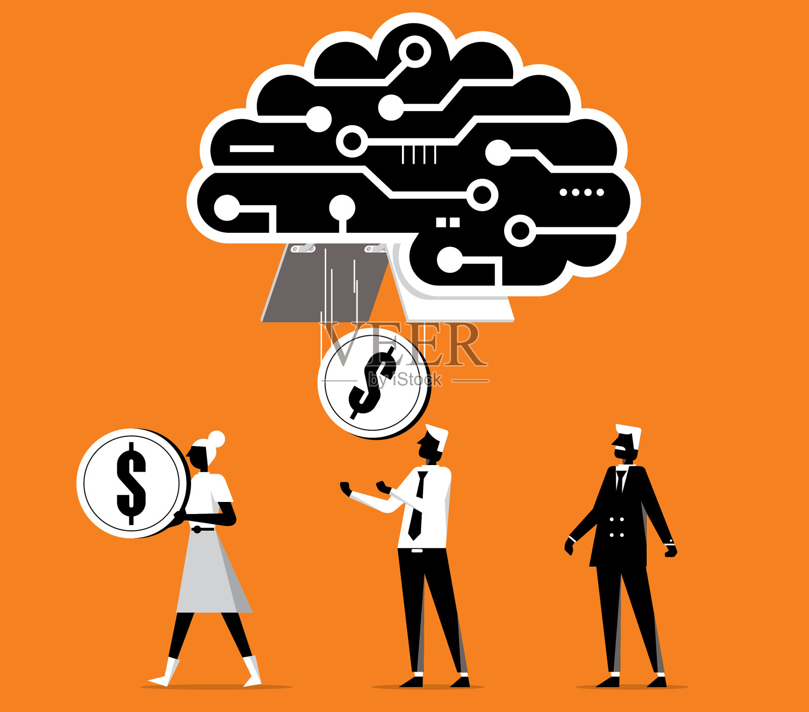 财商——商务人士插画图片素材