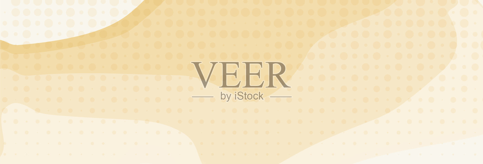 水平背景波纹线。颜色柔和细腻，呈黄沙色。向量模板。插画图片素材