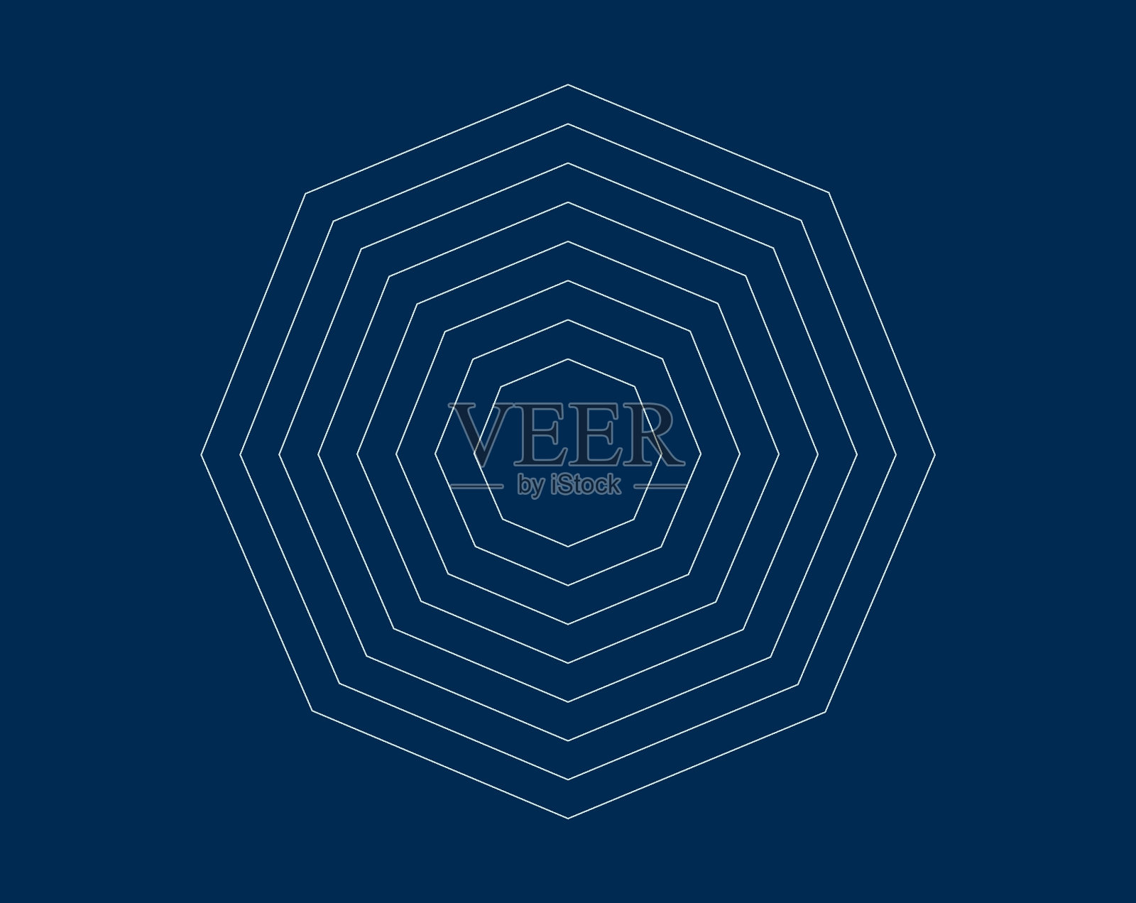 雷达或蜘蛛图模板。五角形，六角形，七角形，八角形，六角形，十角形。平面蜘蛛网。空白雷达图。基维亚图用于统计和分析。指导工具。插画图片素材