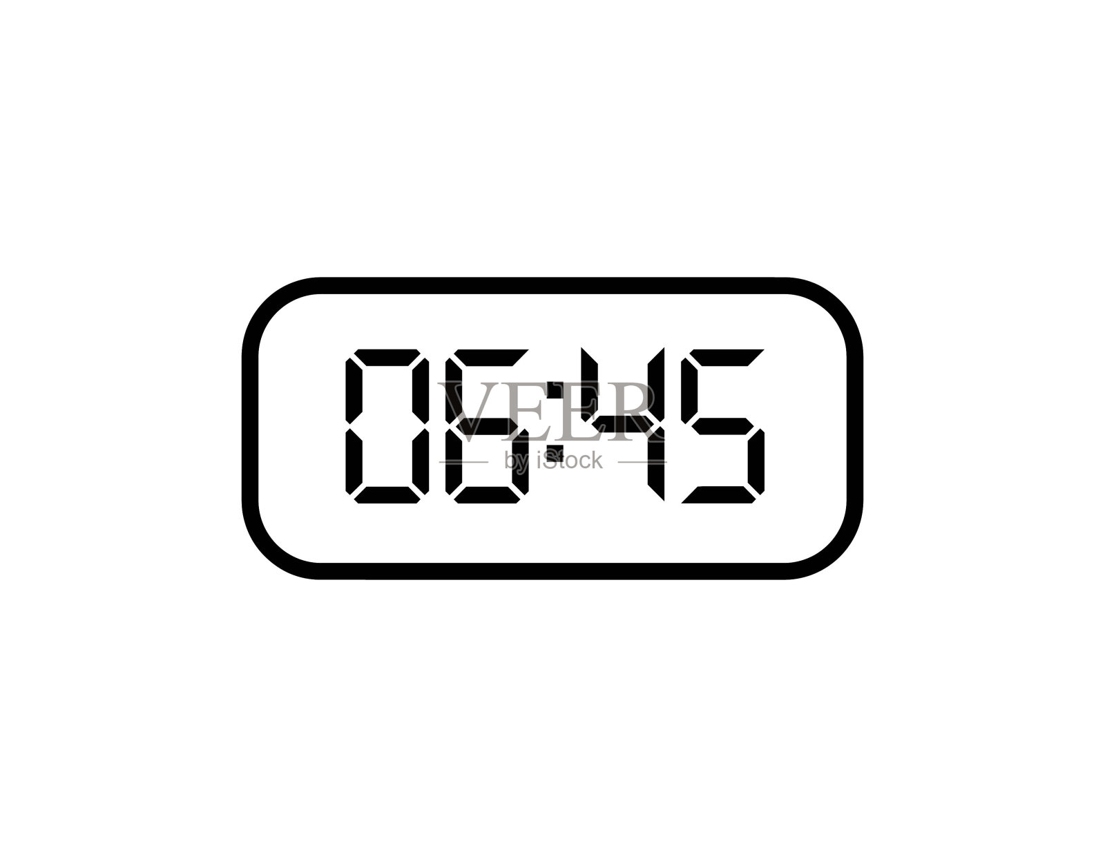 数字时钟图标插画图片素材