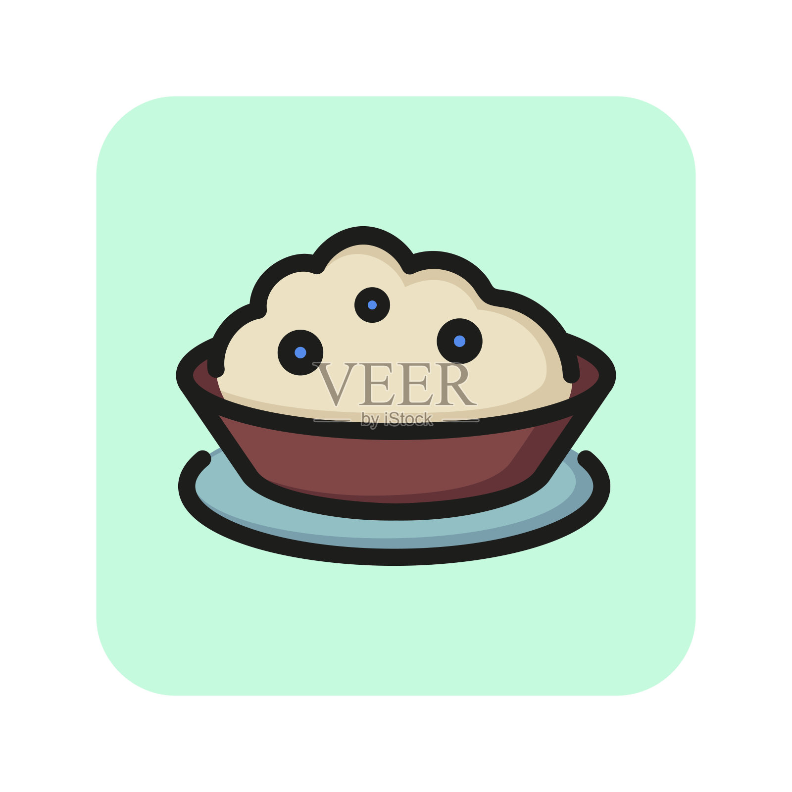 白软干酪线图标插画图片素材