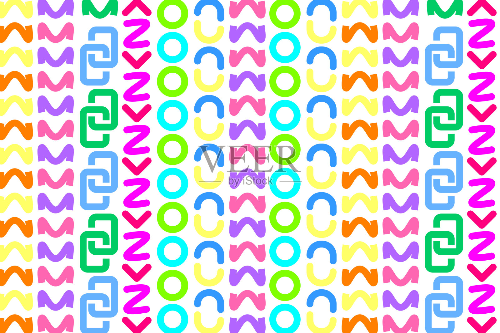 有趣的彩色线条背景。设计简洁，适合儿童潮流插画图片素材