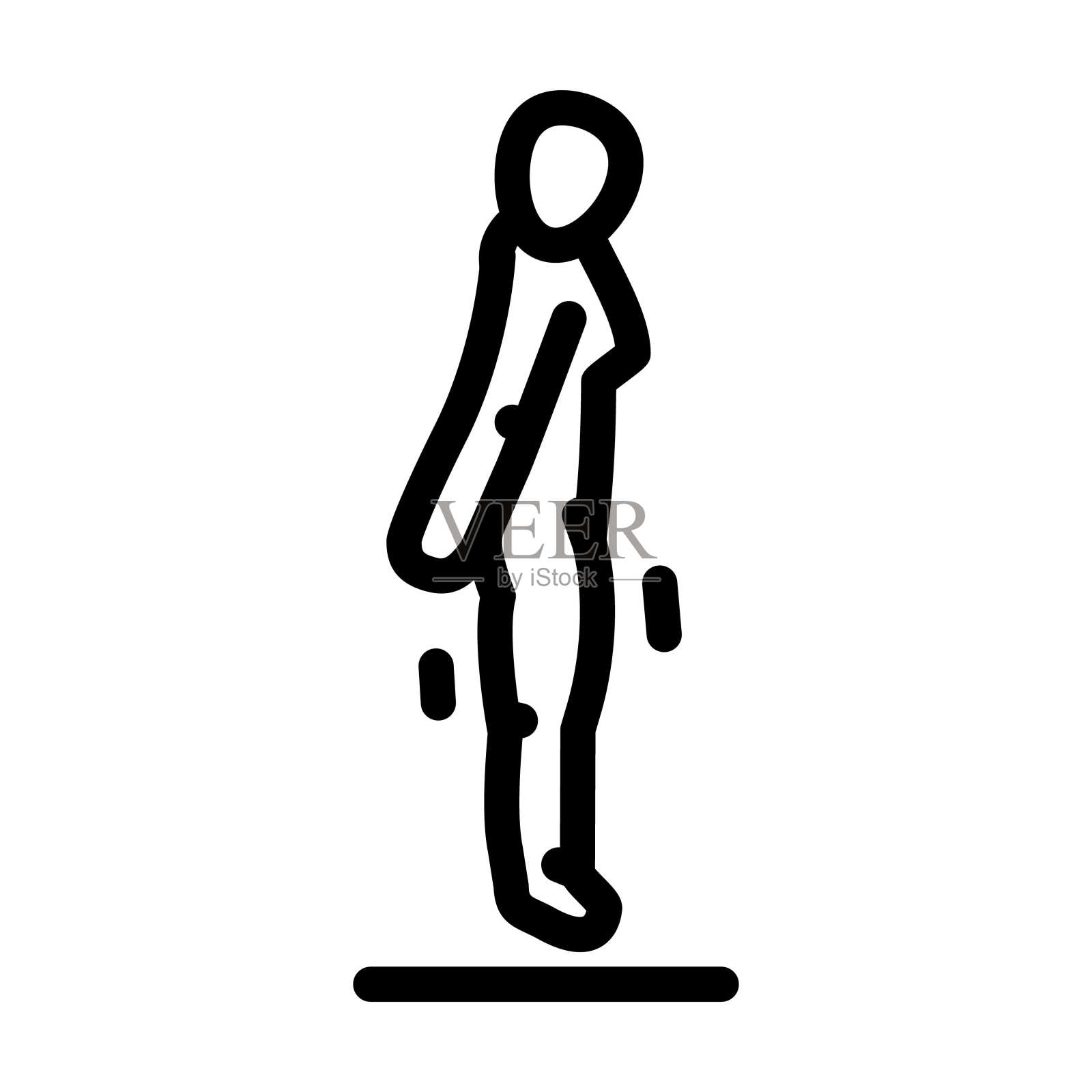 阿诺德按健身锻炼手臂线图标矢量插图插画图片素材