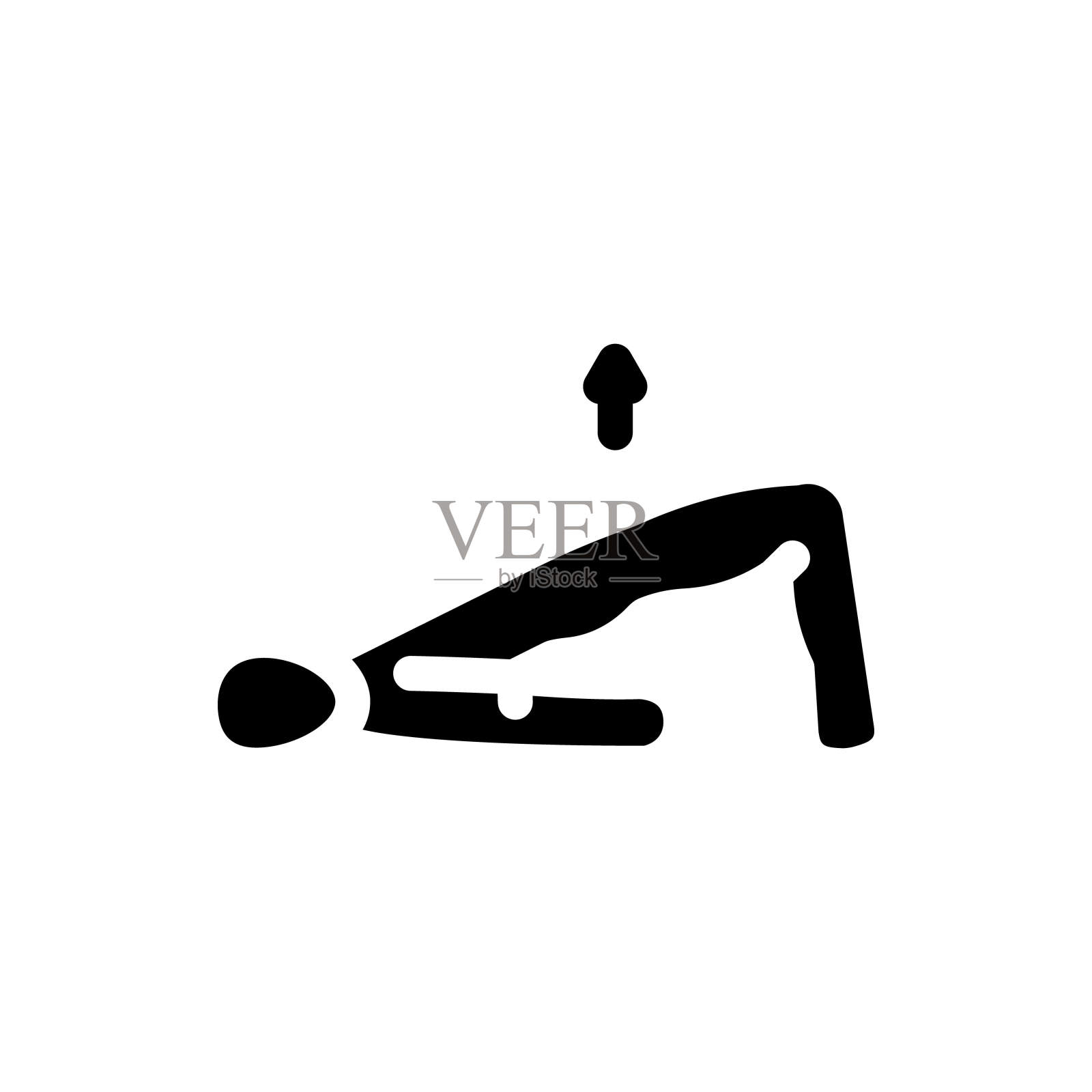 传教士卷发健身锻炼手臂符号图标矢量插图插画图片素材