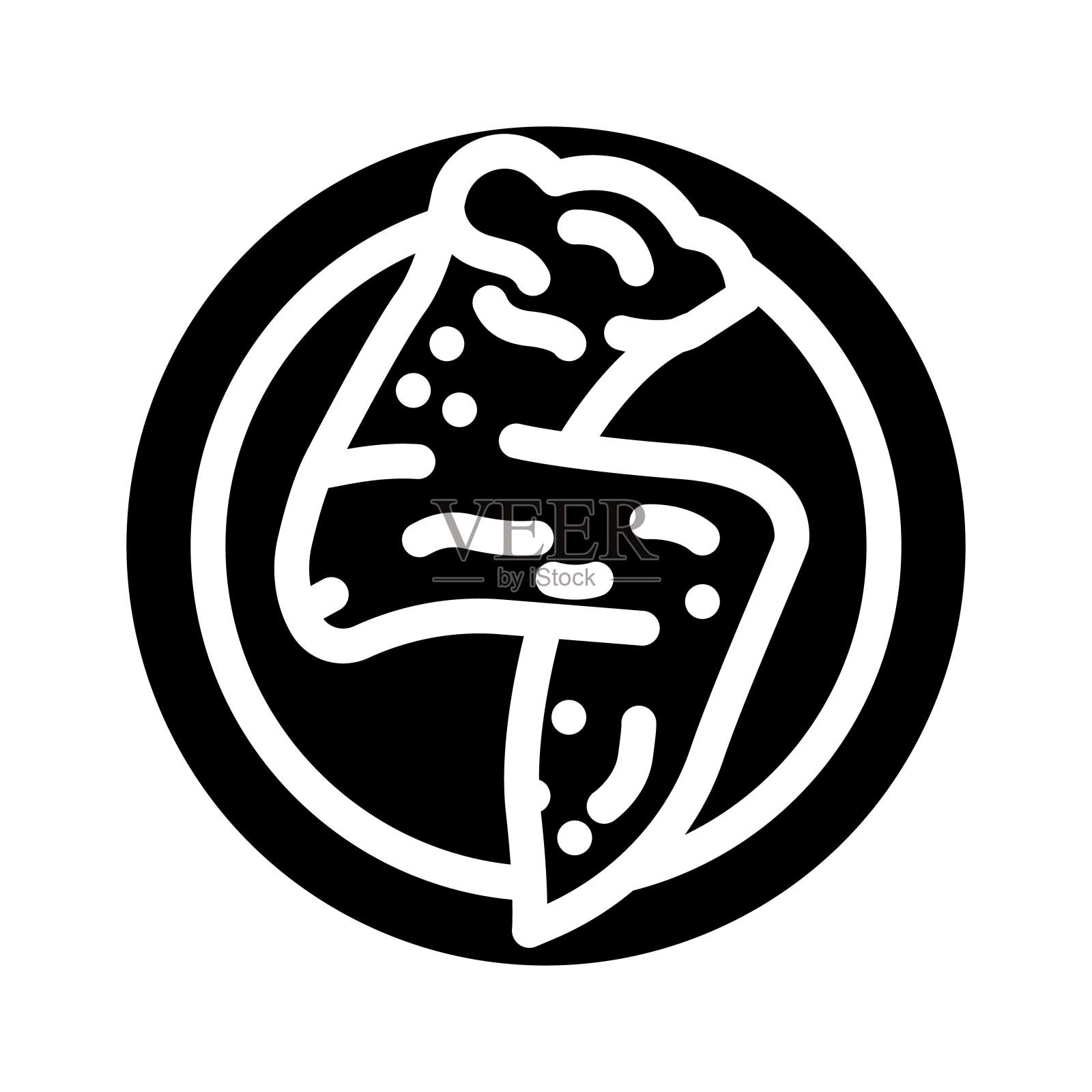 翅膀炸鸡字形图标矢量插图插画图片素材