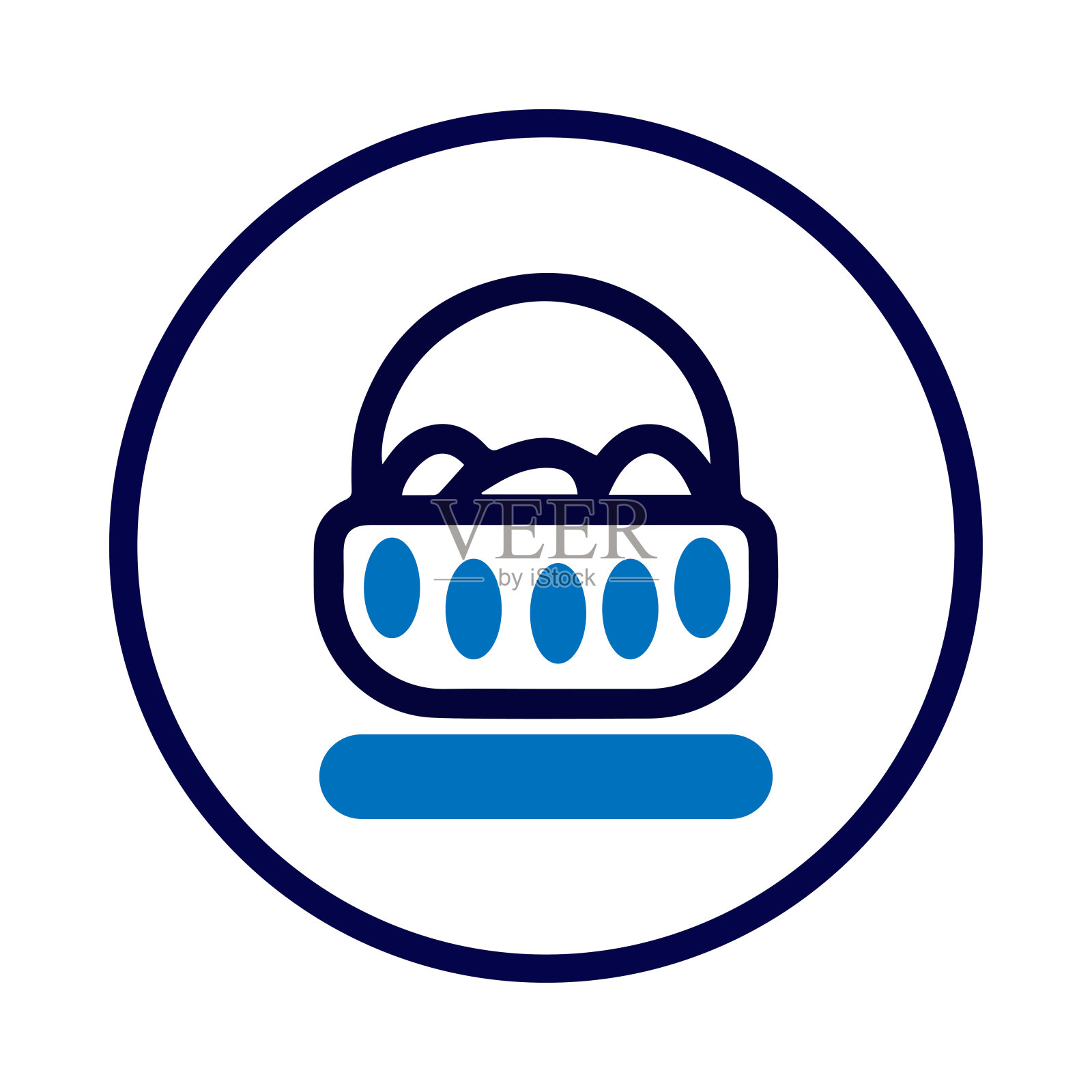 花篮、花篮、传统花篮、传统花篮上有彩蛋图标插画图片素材