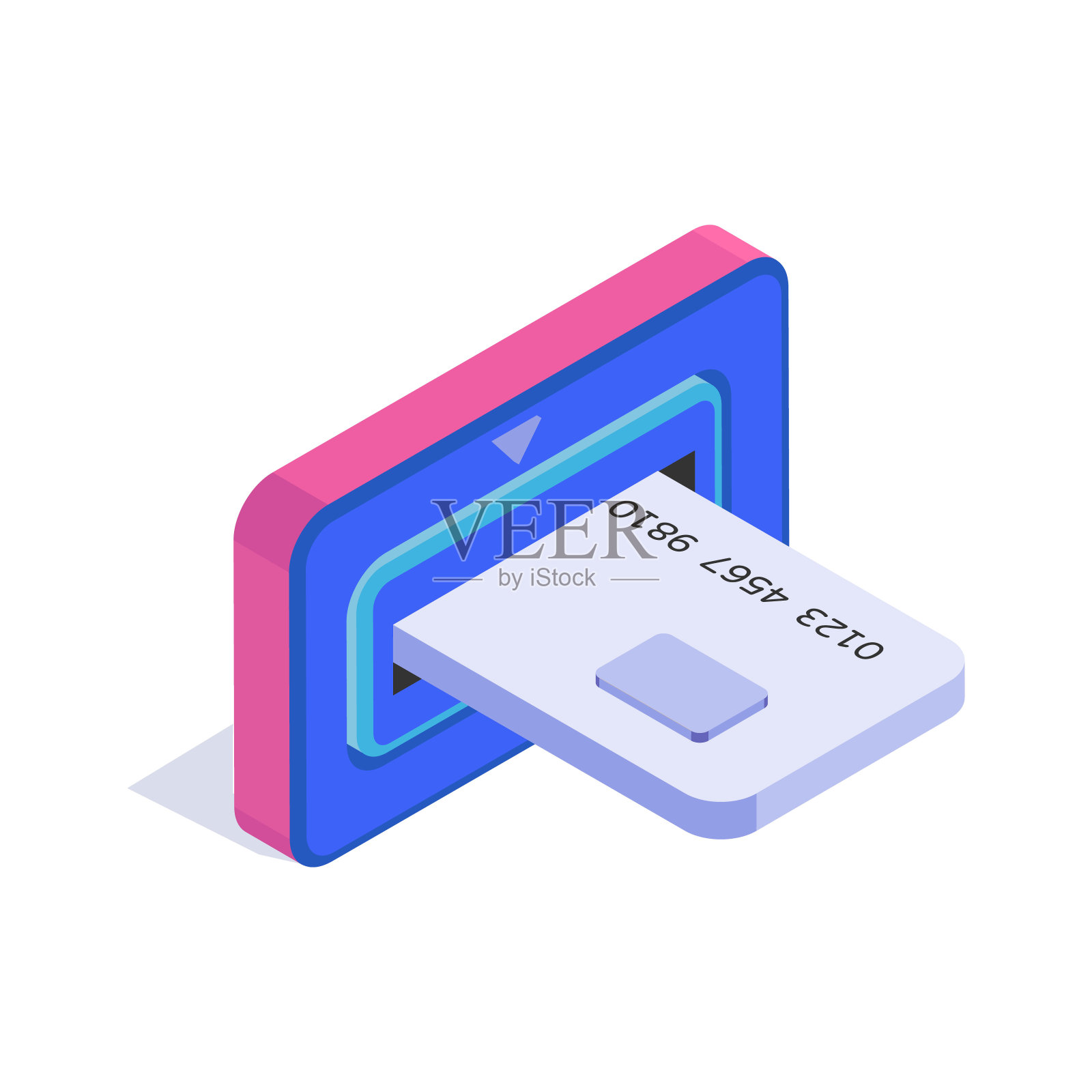 ATM机等距矢量插画图片素材