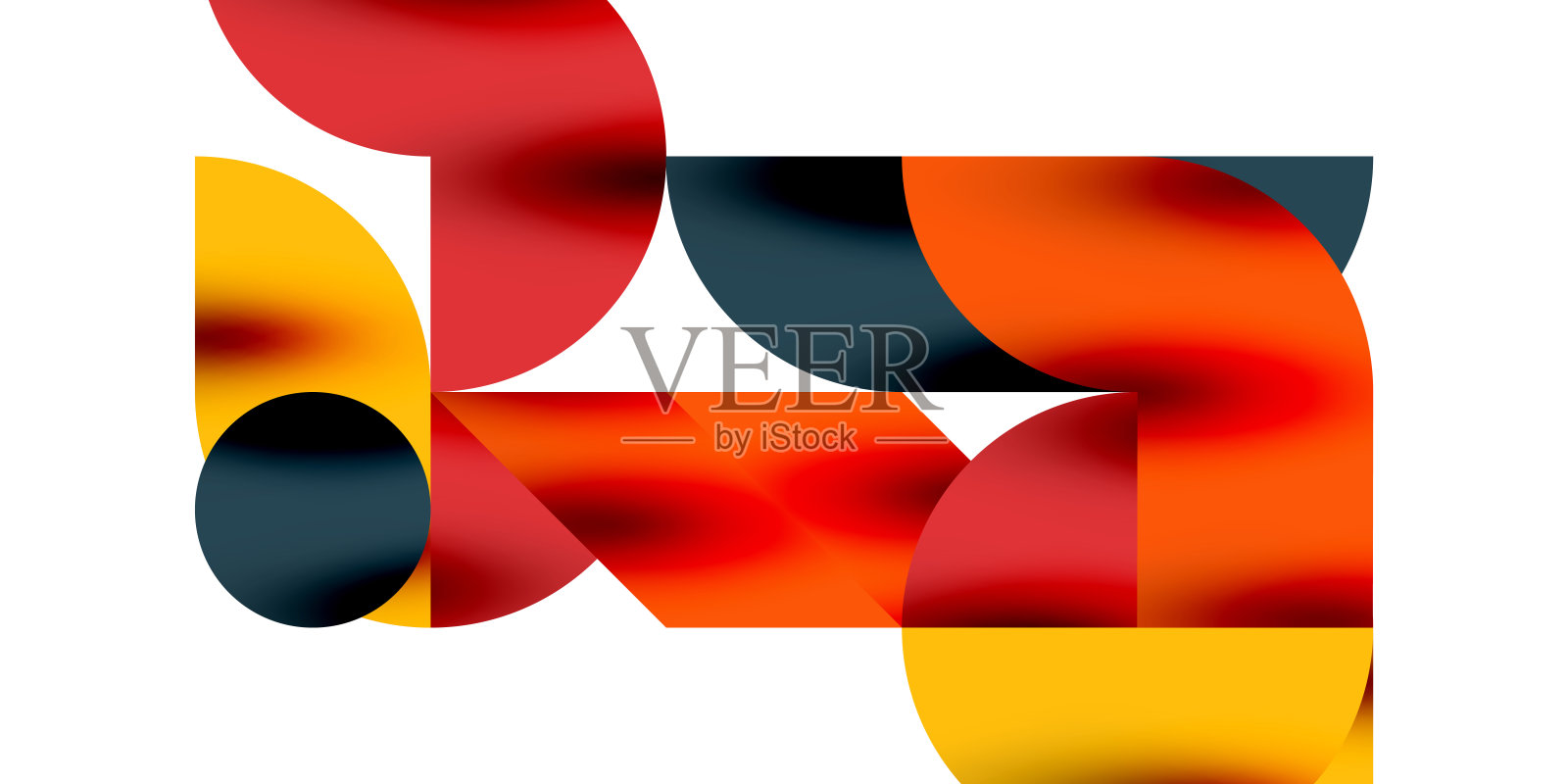 技术最小的圆形几何艺术。矢量现代圆插画图片素材