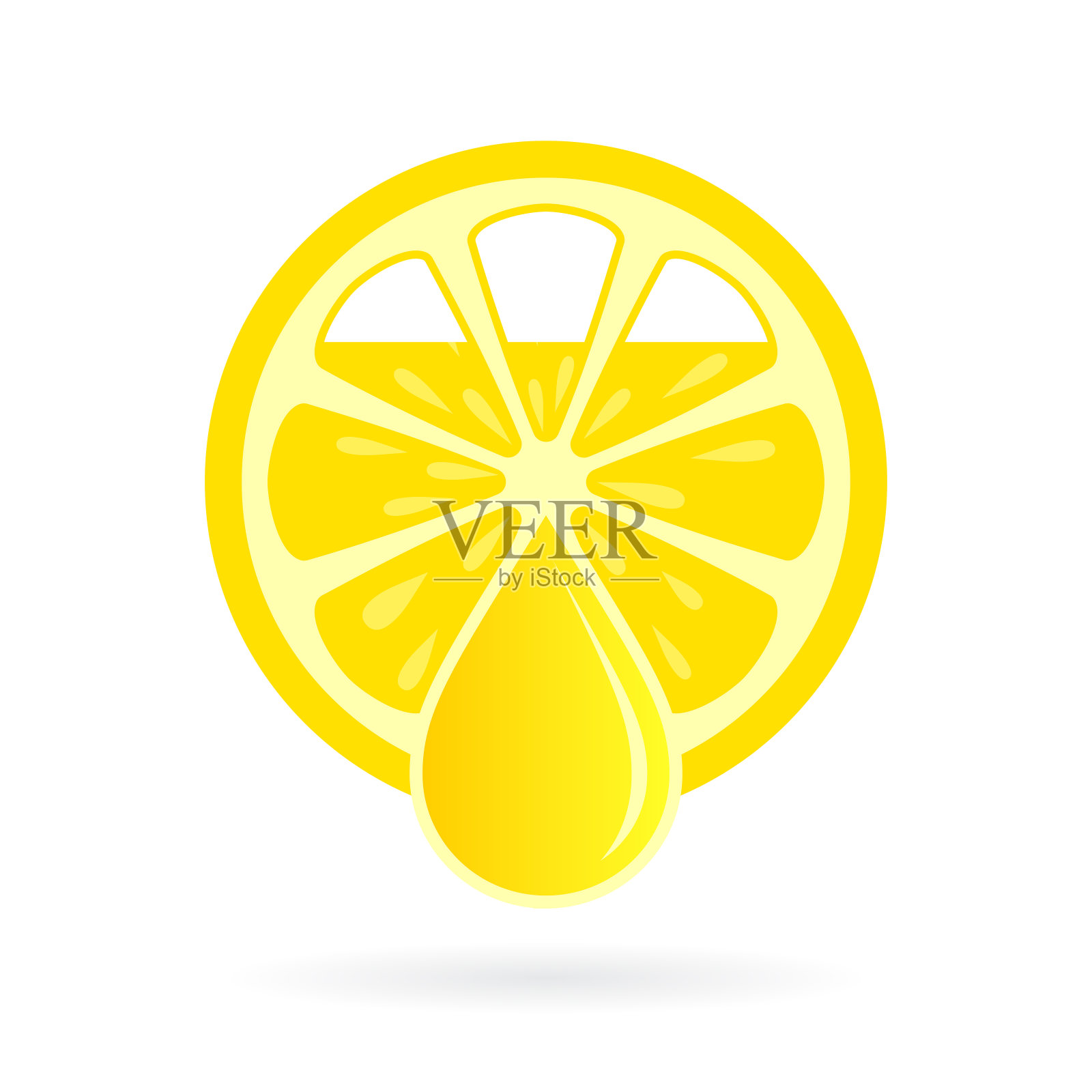 鲜榨柠檬汁矢量图标插画图片素材