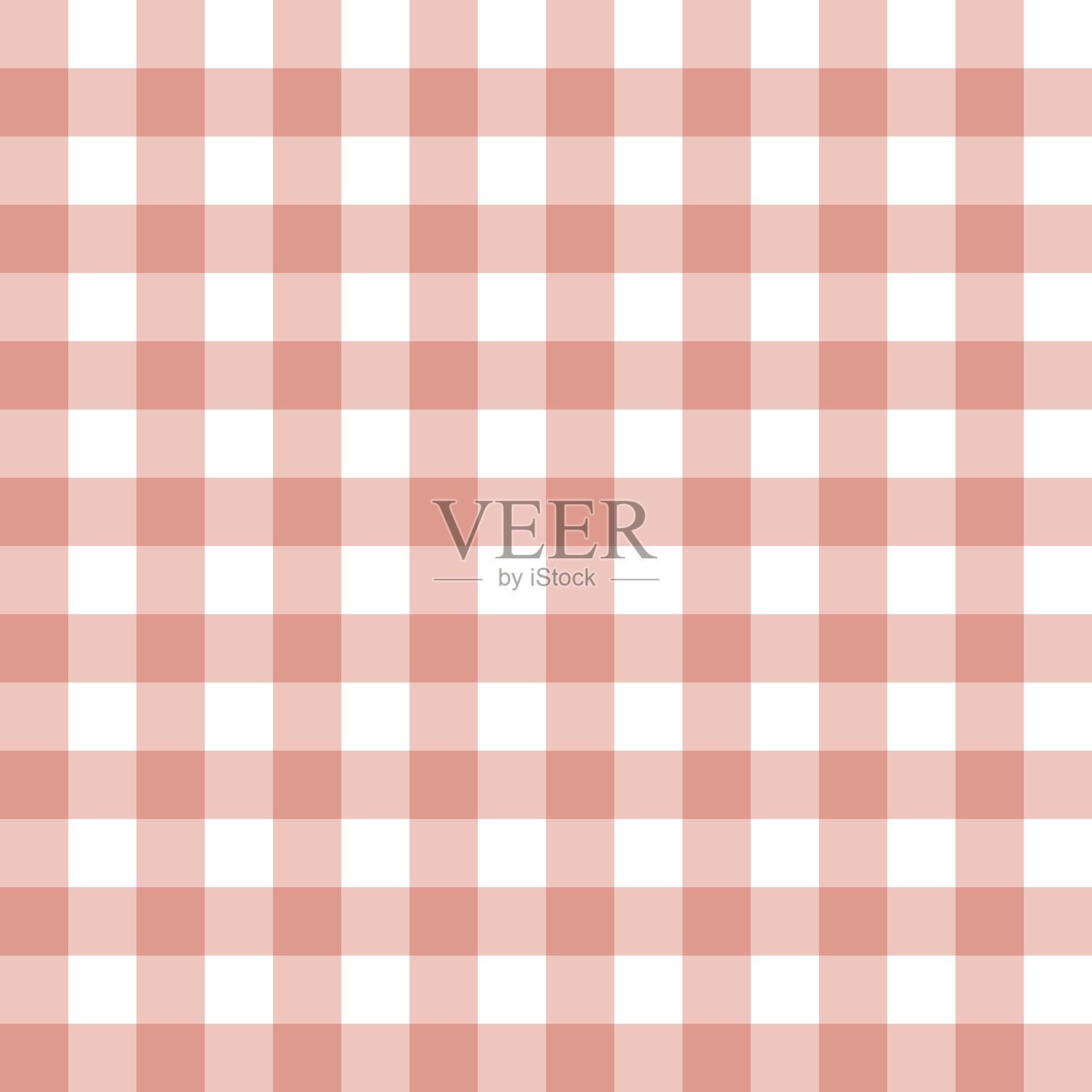 这是一个简单的红白格子图案。这是一种经典的多用途图案，可用于各种用途，如织物，壁纸和包装纸。插画图片素材