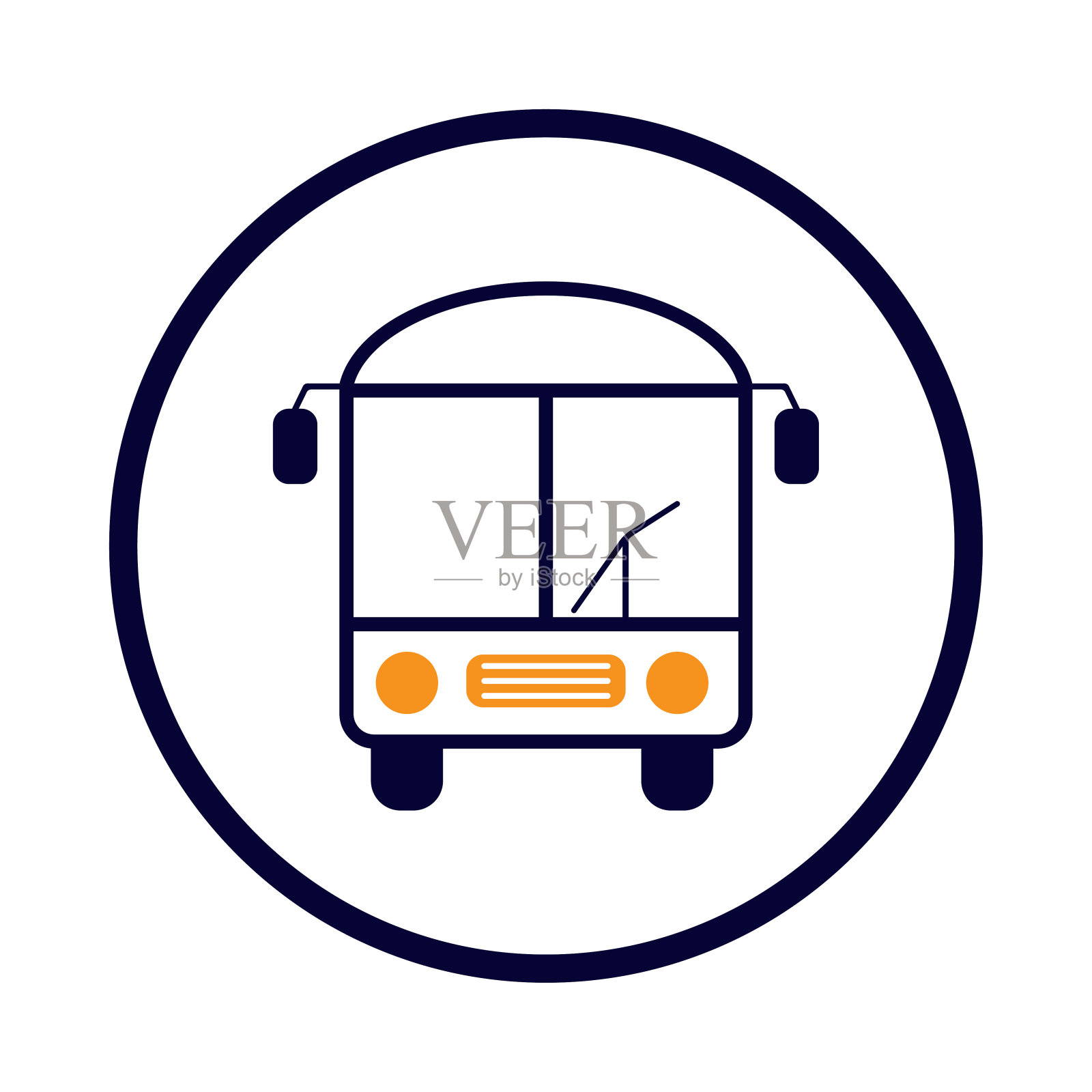 巴士，小汽车，校车，卡车，校车图标插画图片素材