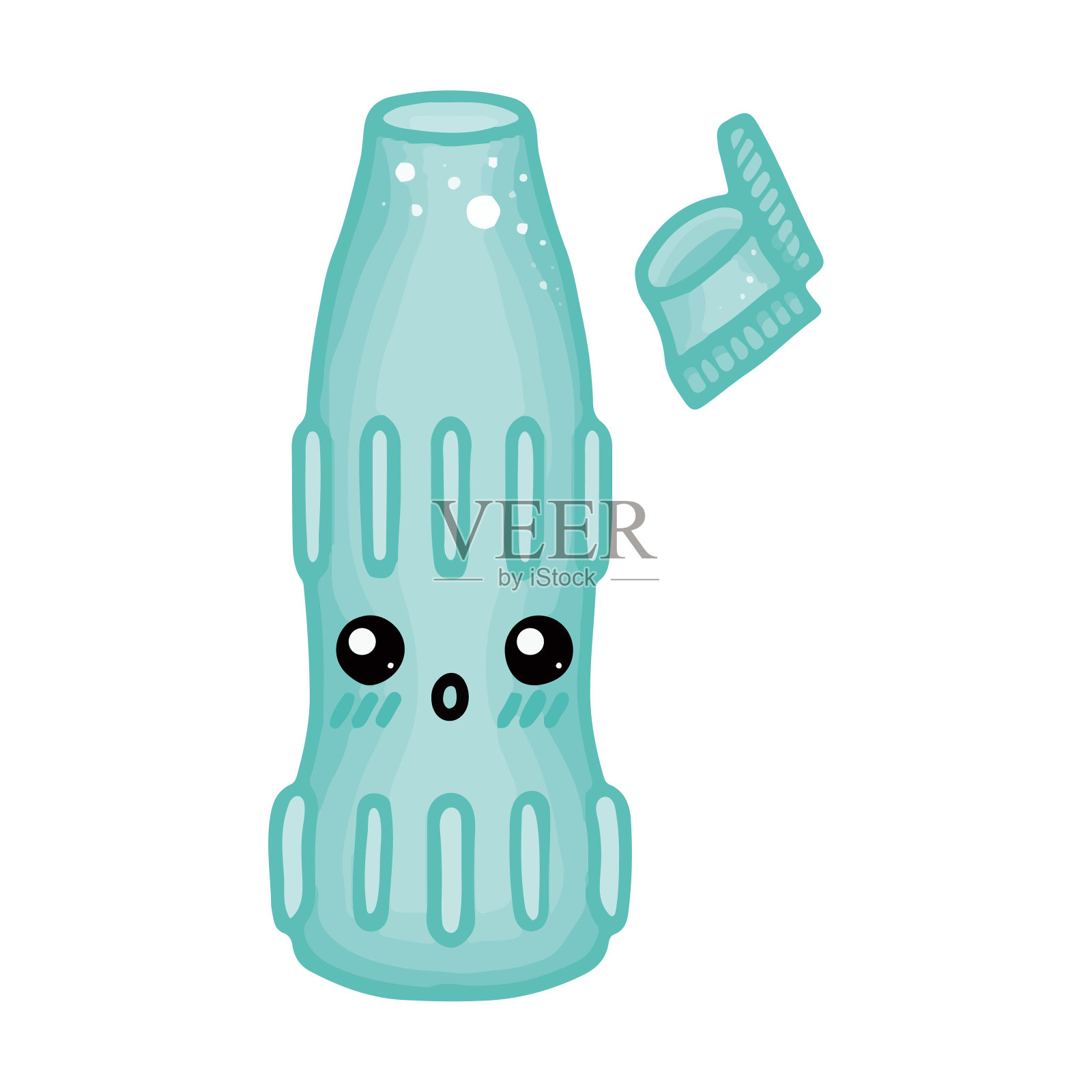 汽水味的冰淇淋装在管子里插画图片素材