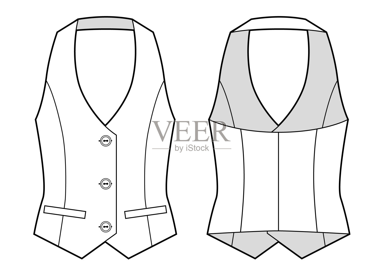 吊带背心、马甲技术时尚插画插画图片素材