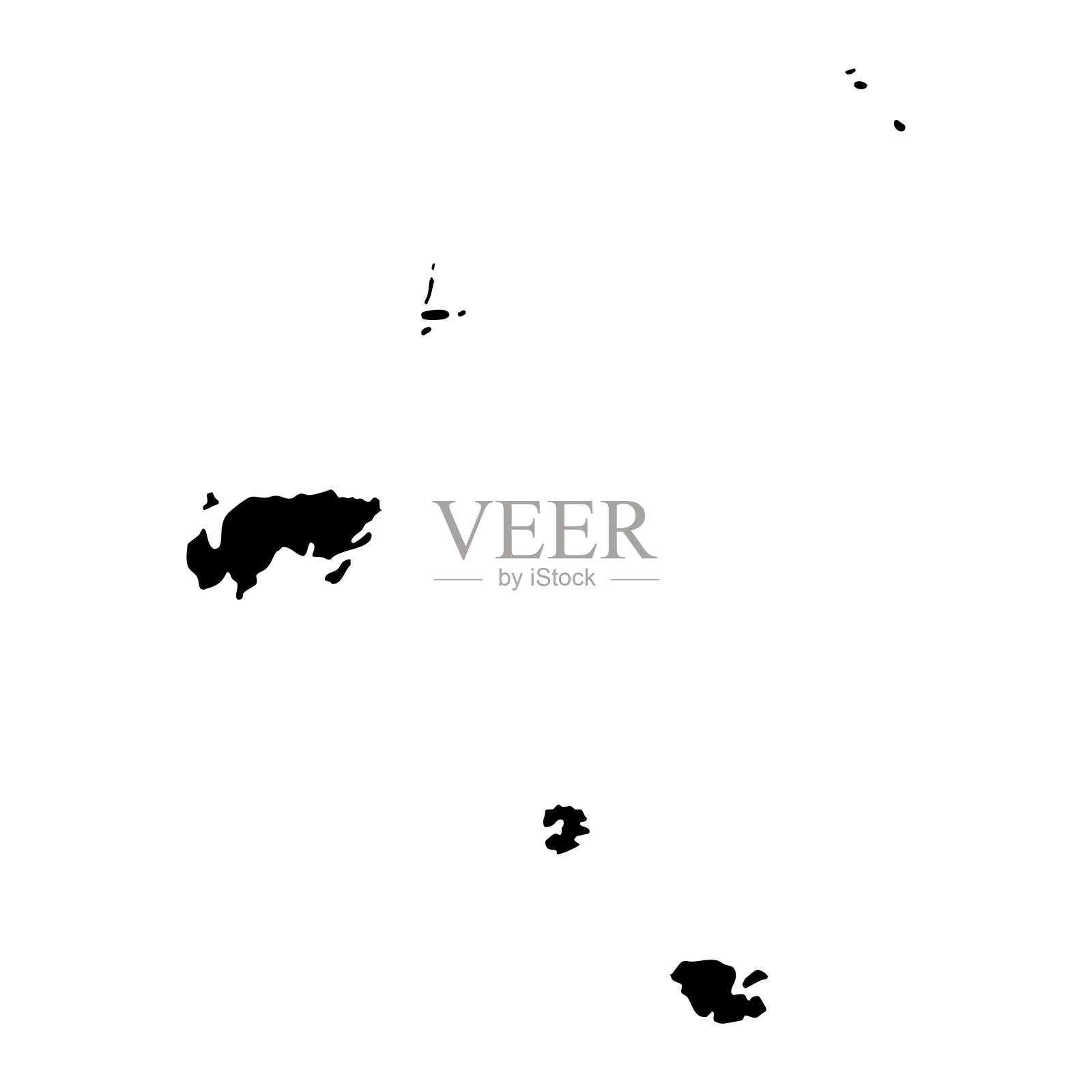 泰莫图省地图，所罗门群岛行政区划。矢量插图。插画图片素材