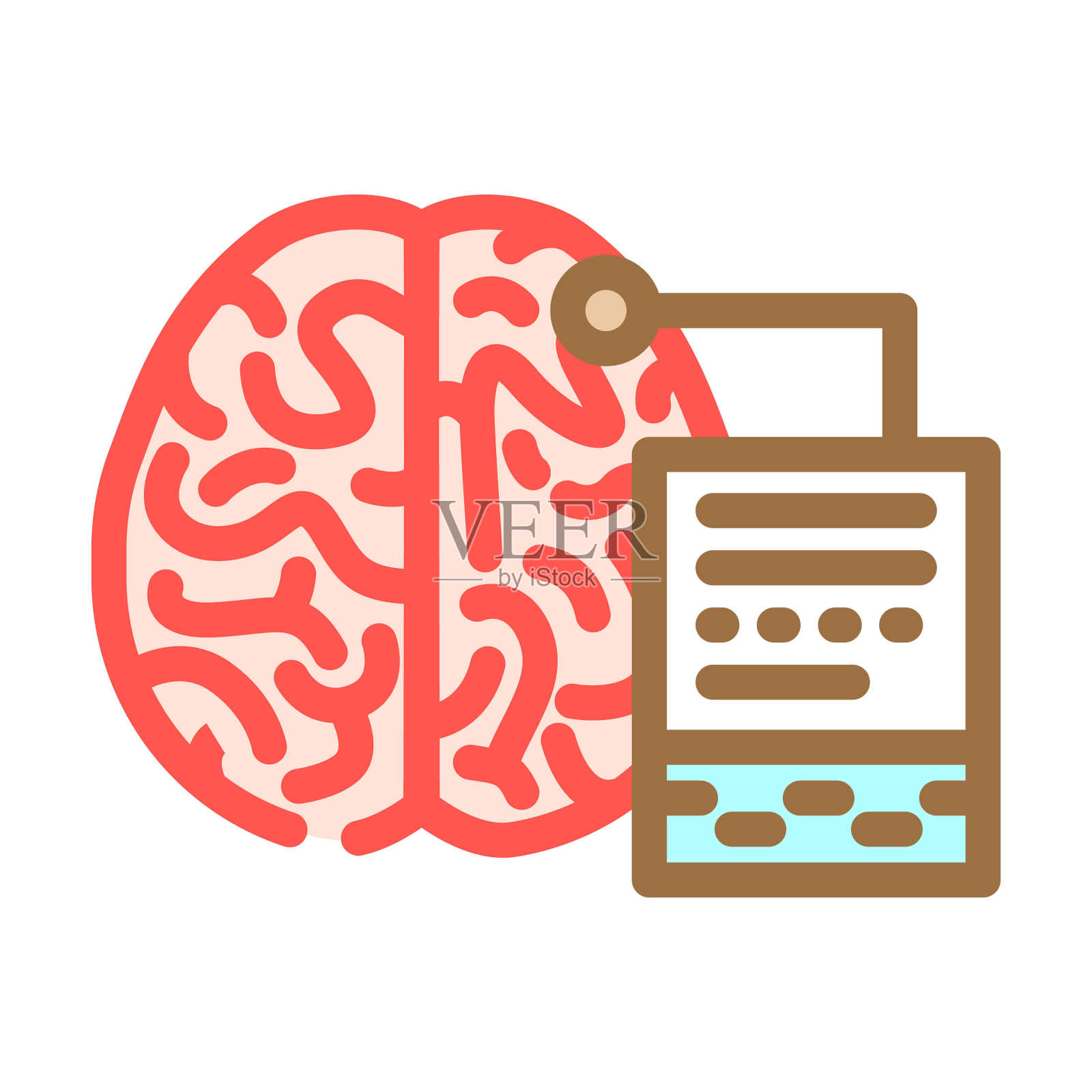 习惯证据犯罪颜色图标矢量插图插画图片素材