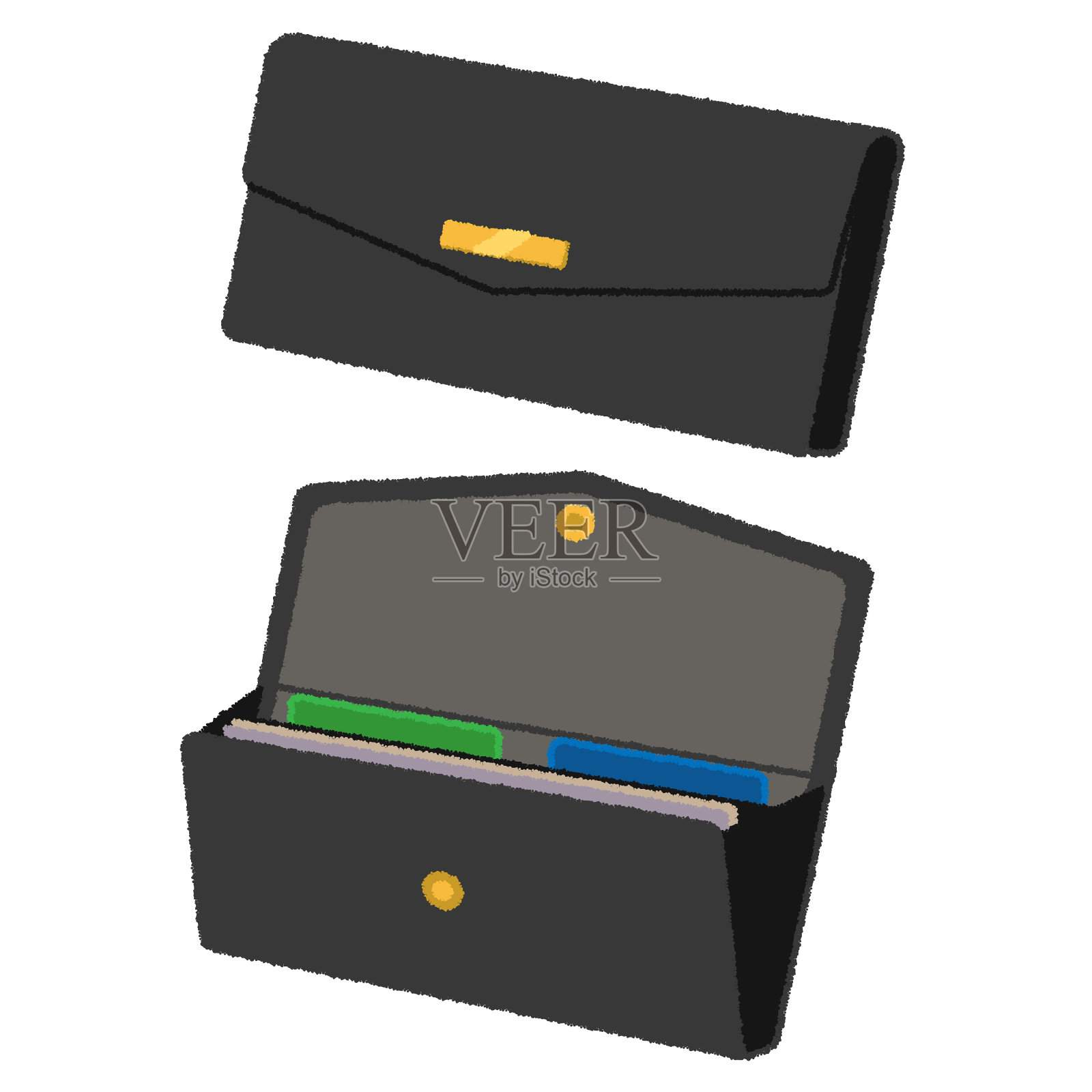 长钱包插画图片素材