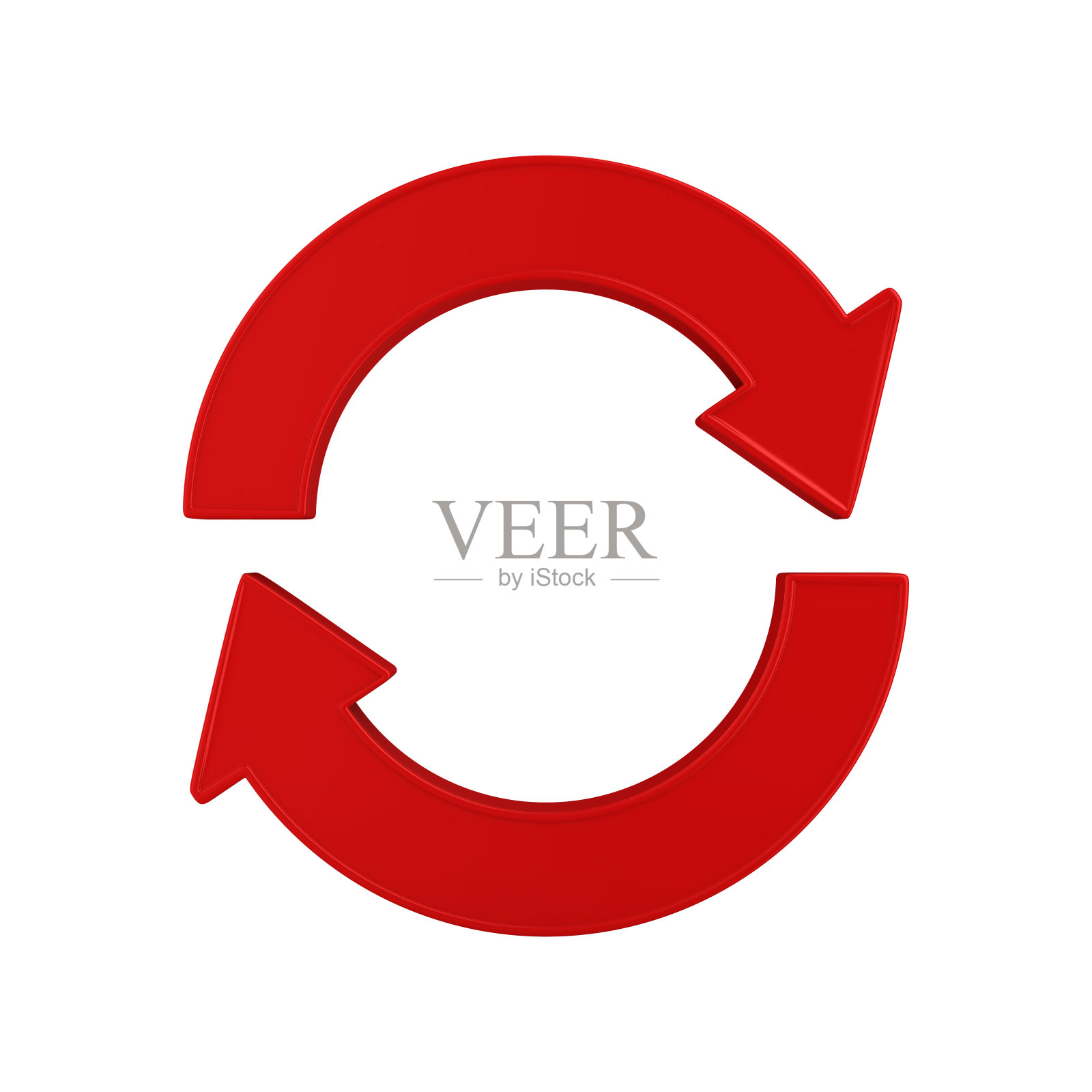 白色背景上的红色箭头。独立的3D插图照片摄影图片