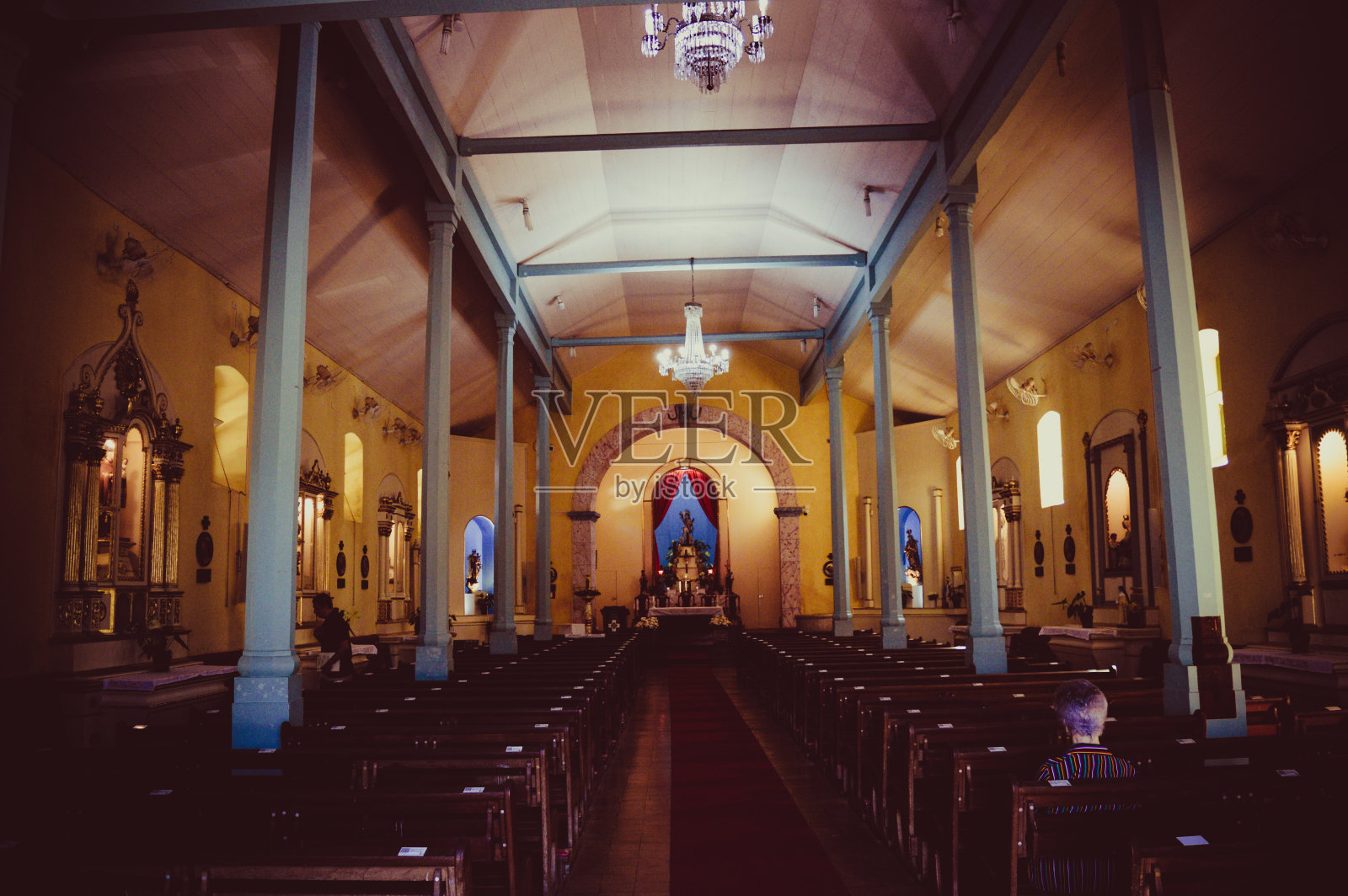 圣塞巴斯蒂安教区教堂照片摄影图片