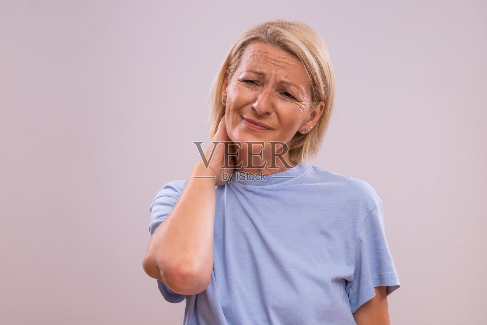 颈部疼痛照片摄影图片