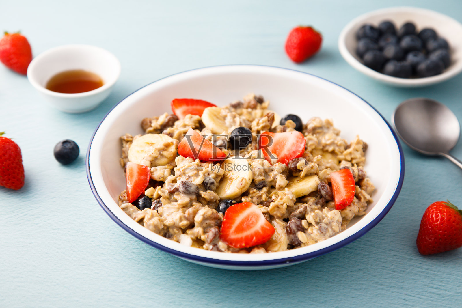 隔夜燕麦照片摄影图片