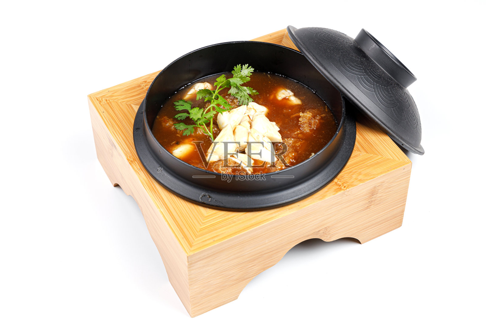 浓汤红烧鱼肚照片摄影图片