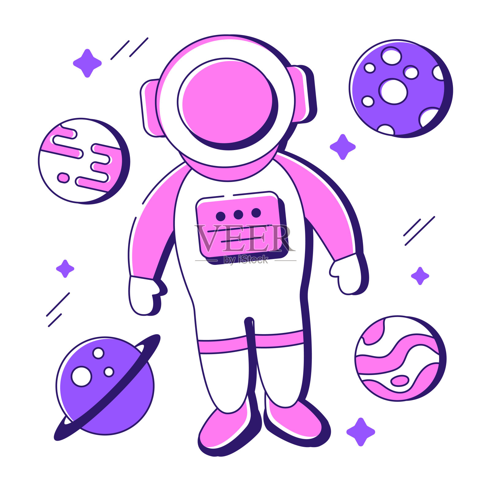 宇航员的插图设计插画图片素材