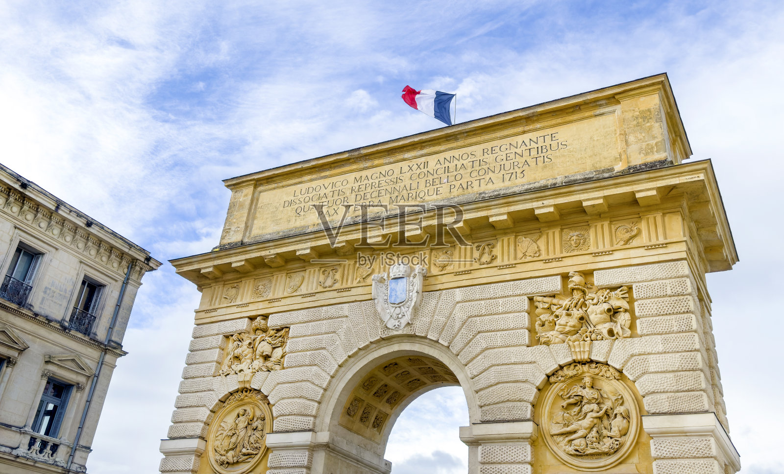 蒙彼利埃凯旋门城门照片摄影图片