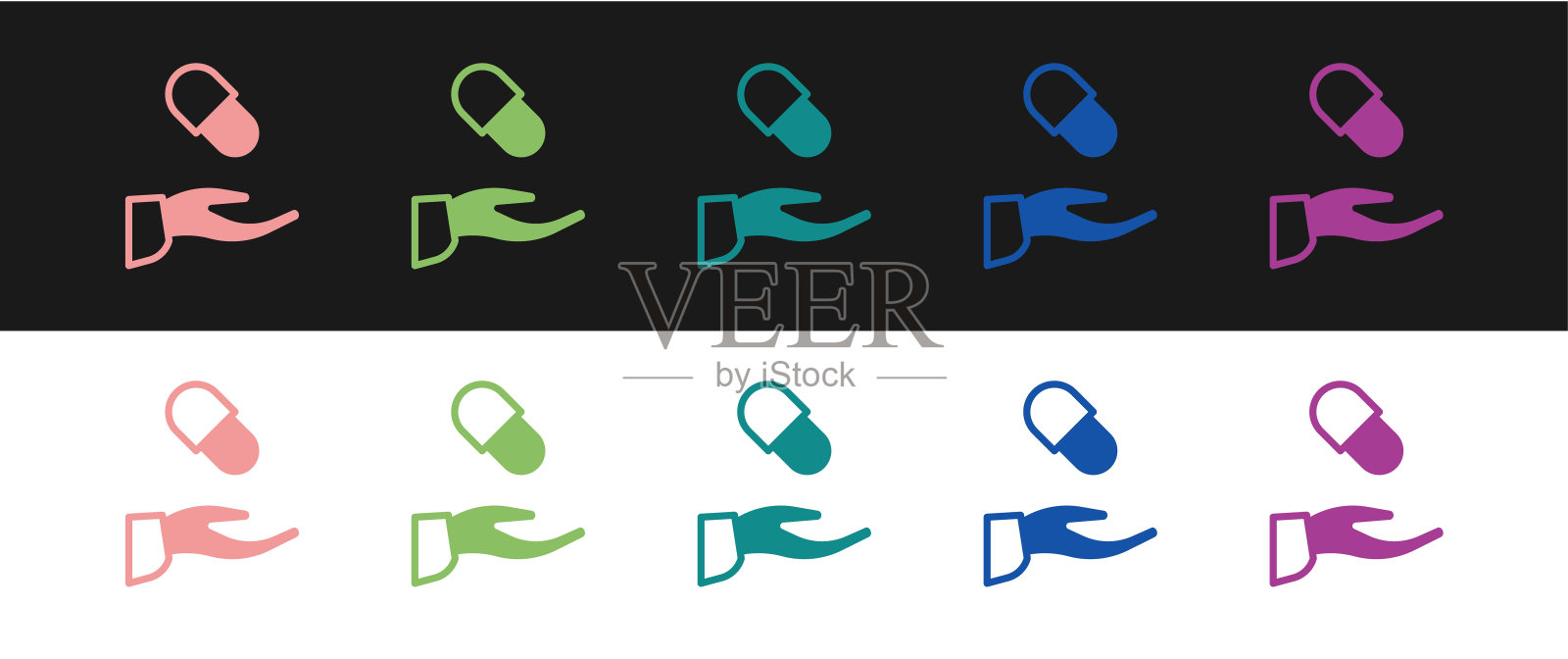 将医疗处方图标隔离在黑白背景上。处方的形式。配方医疗。药房或医药标志。向量插画图片素材