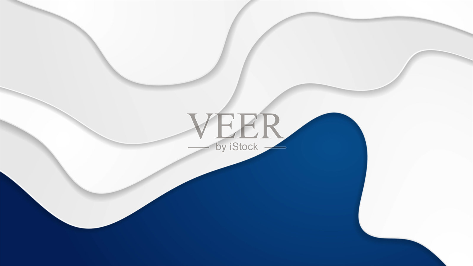 白纸波在深蓝色的背景上插画图片素材