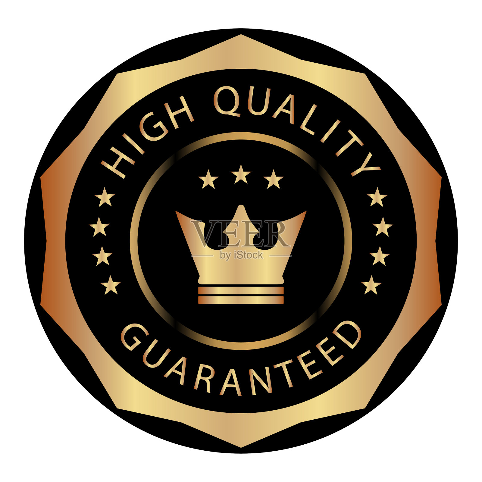 最好的质量保证徽章。100%优质标识。优质保证插画图片素材