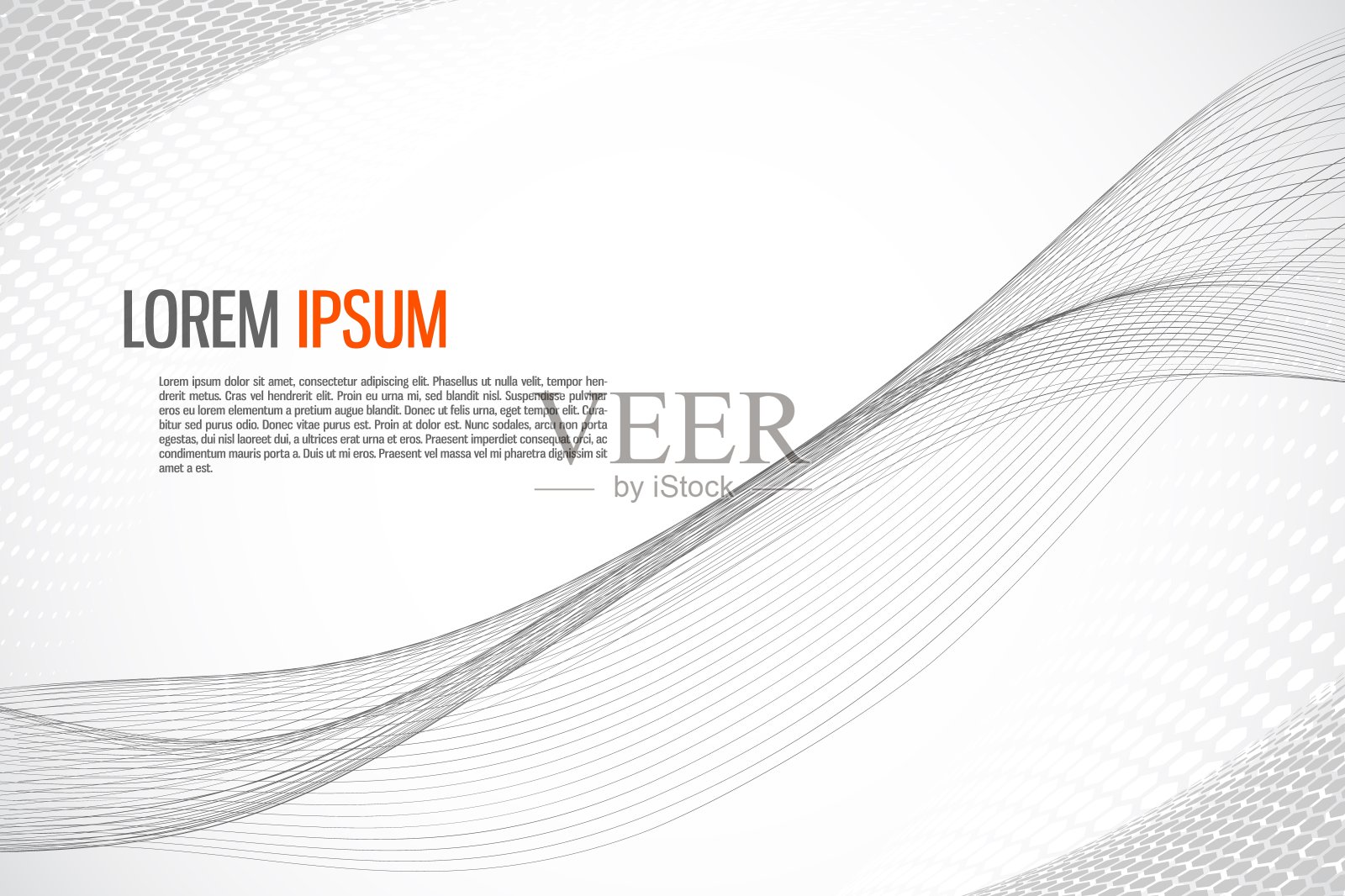 混合弯曲的波浪线。插画图片素材