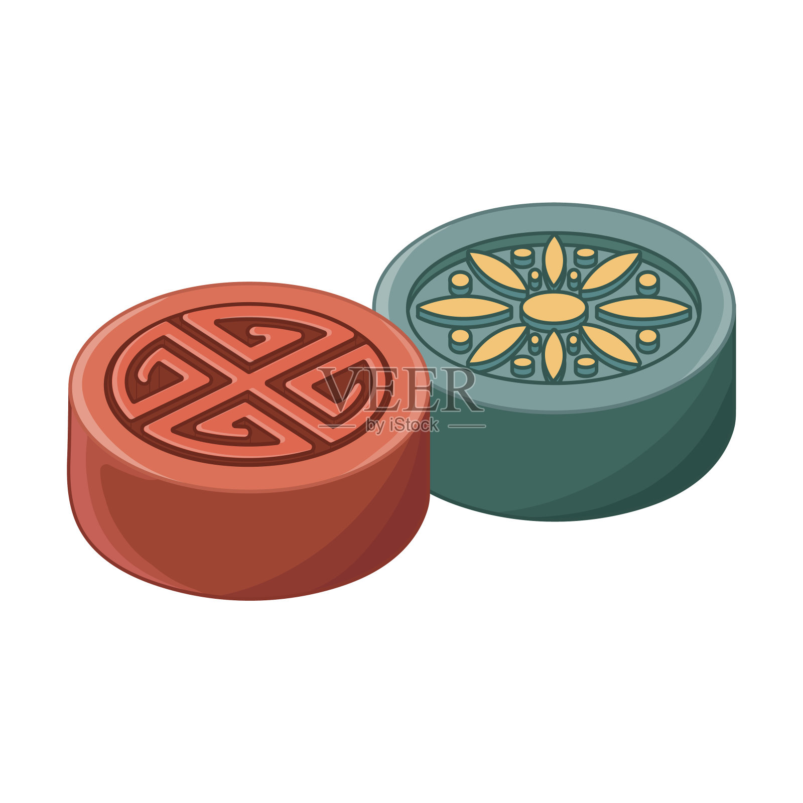 用米粉和蜂蜜制成的传统甜点插画图片素材