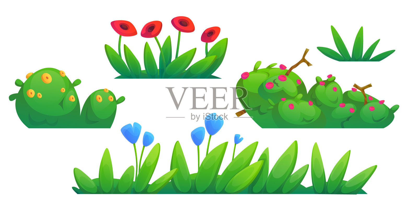 绿草镶边插画图片素材