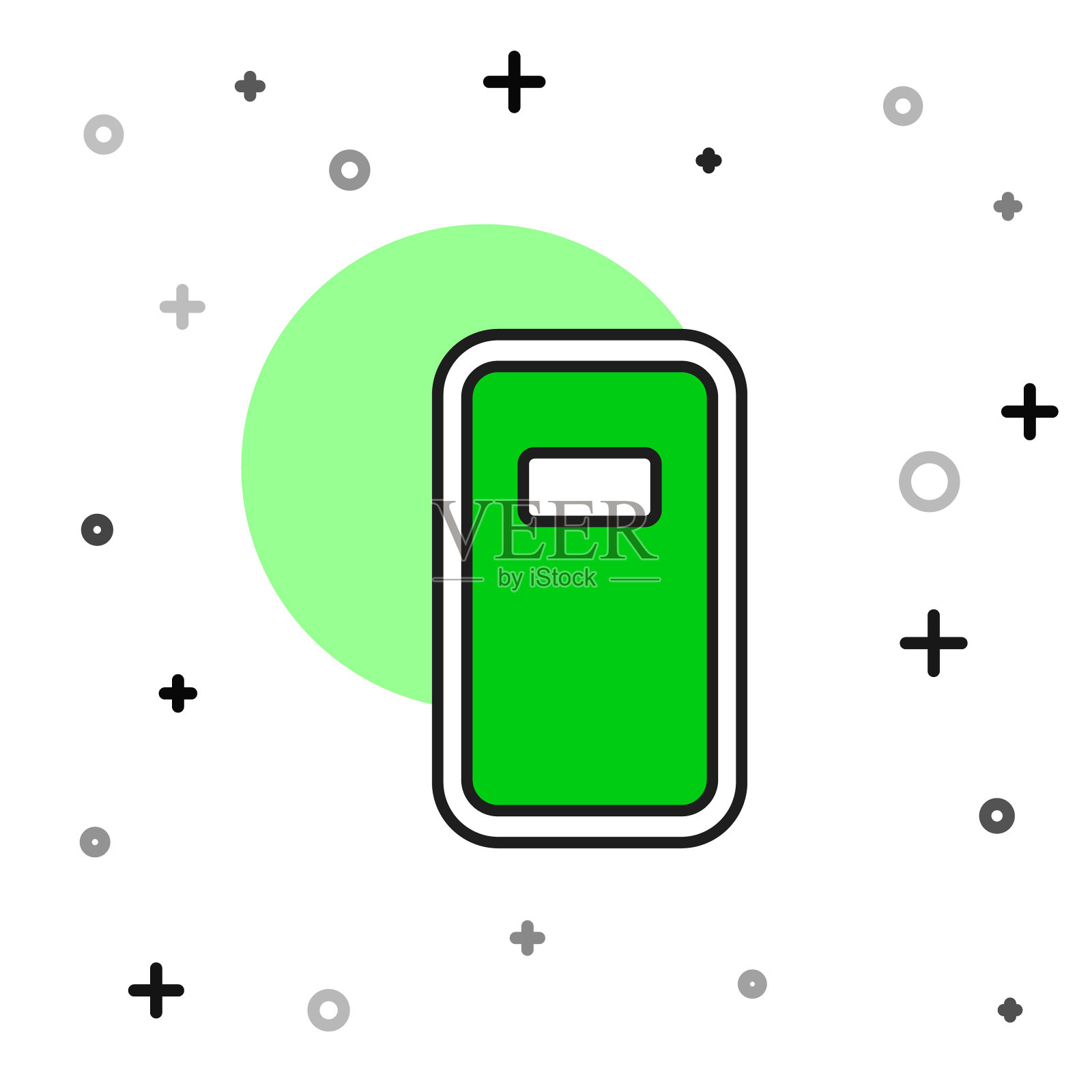 白色背景上孤立的警察突击盾牌图标。向量插画图片素材