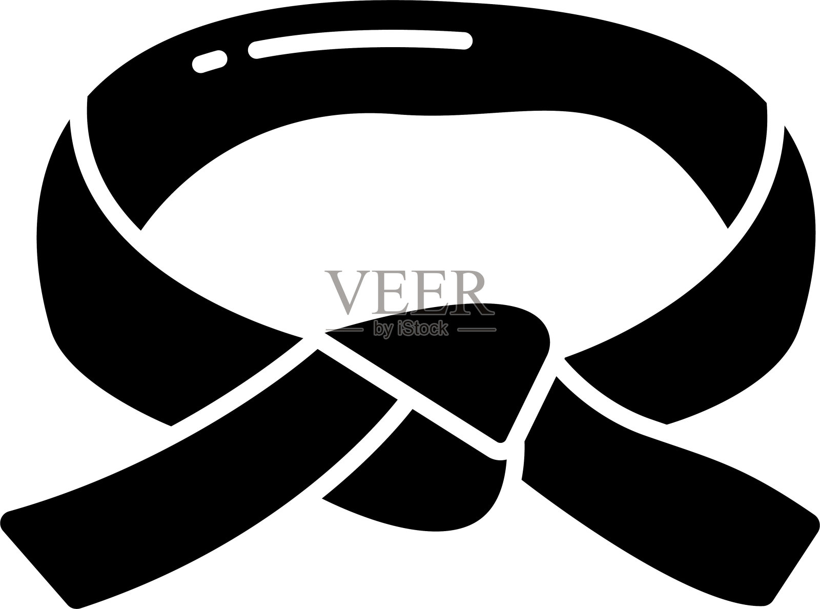 黑带固体字形矢量插图插画图片素材