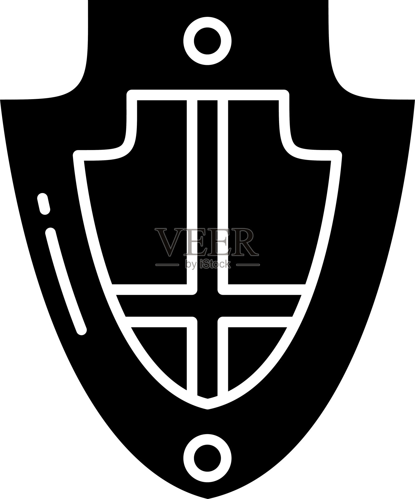 英文加热器屏蔽固体字形矢量插图插画图片素材