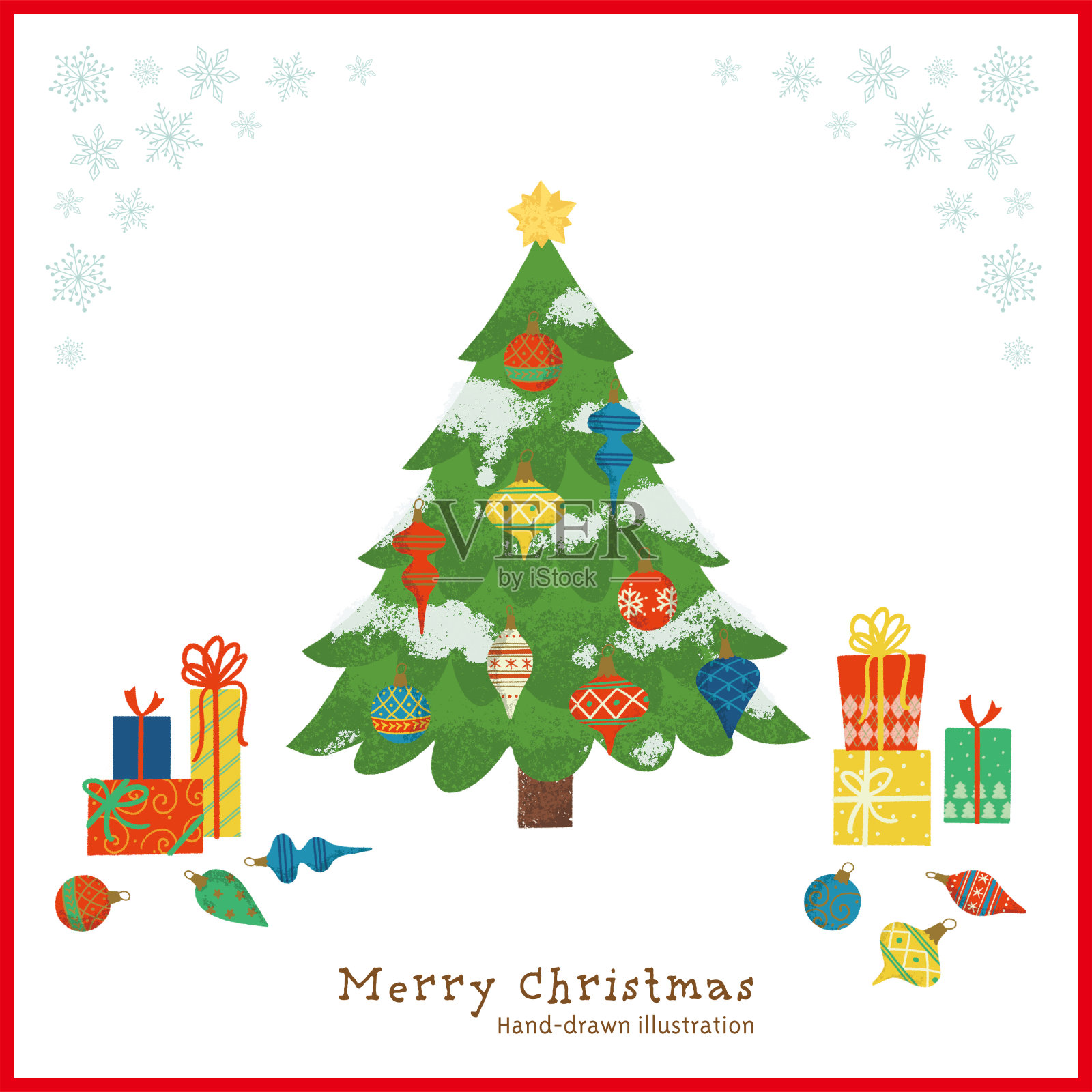 圣诞树插图插画图片素材