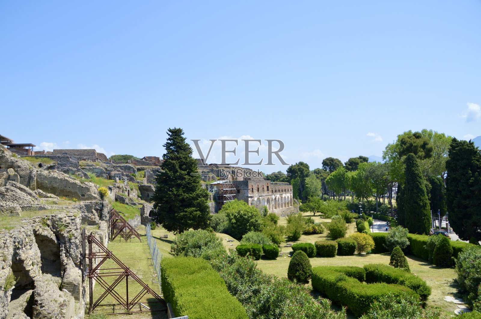 公园和遗址在庞贝考古遗址照片摄影图片