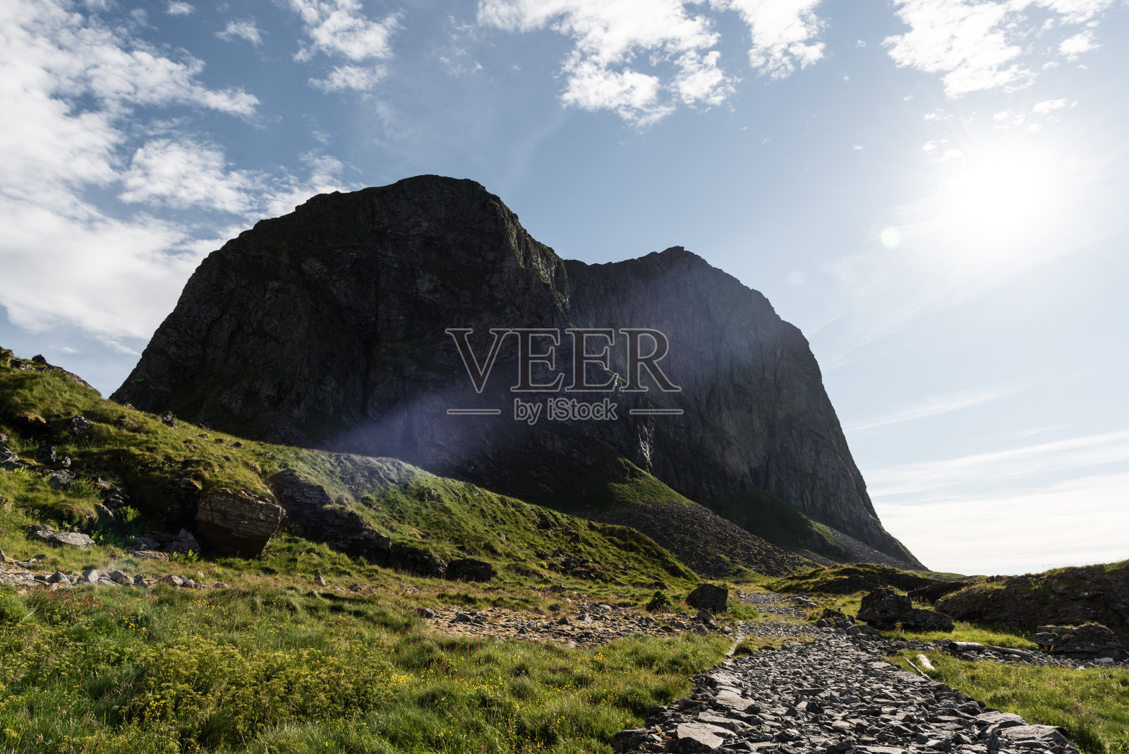 晴朗的日子里，沃瑞在罗弗敦照片摄影图片