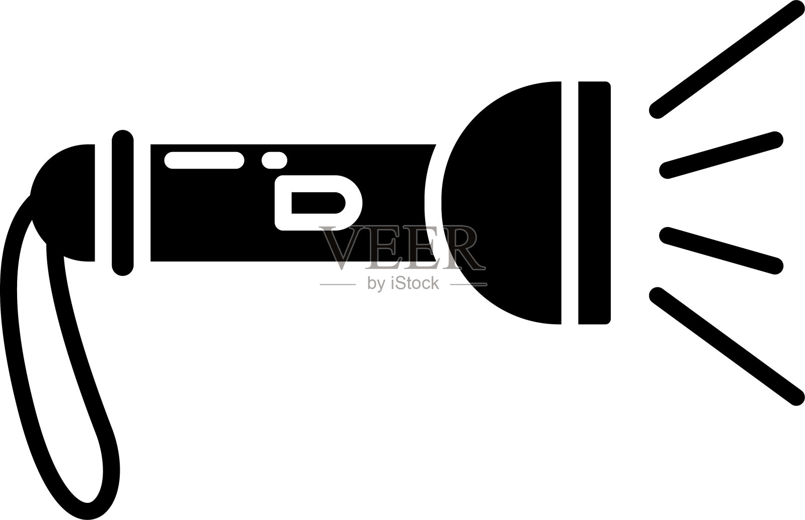 潜水触摸固体字形矢量插图插画图片素材