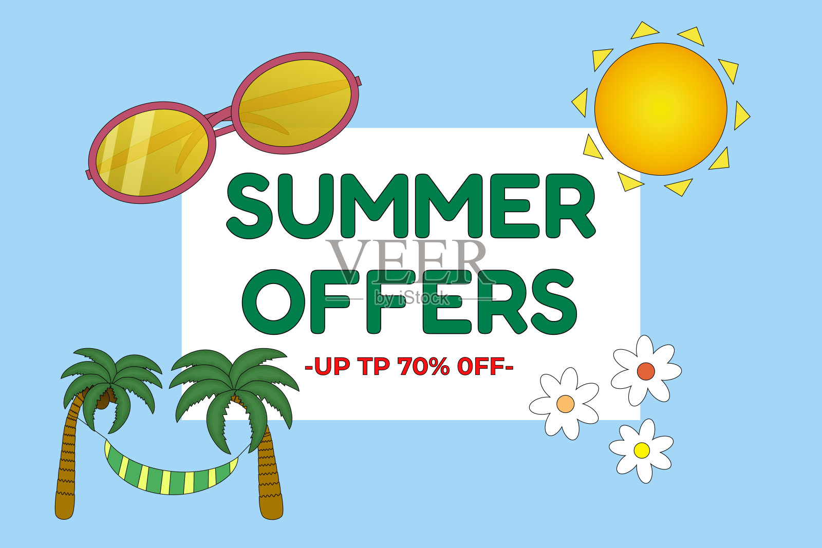 夏季销售提供矢量设计插画图片素材