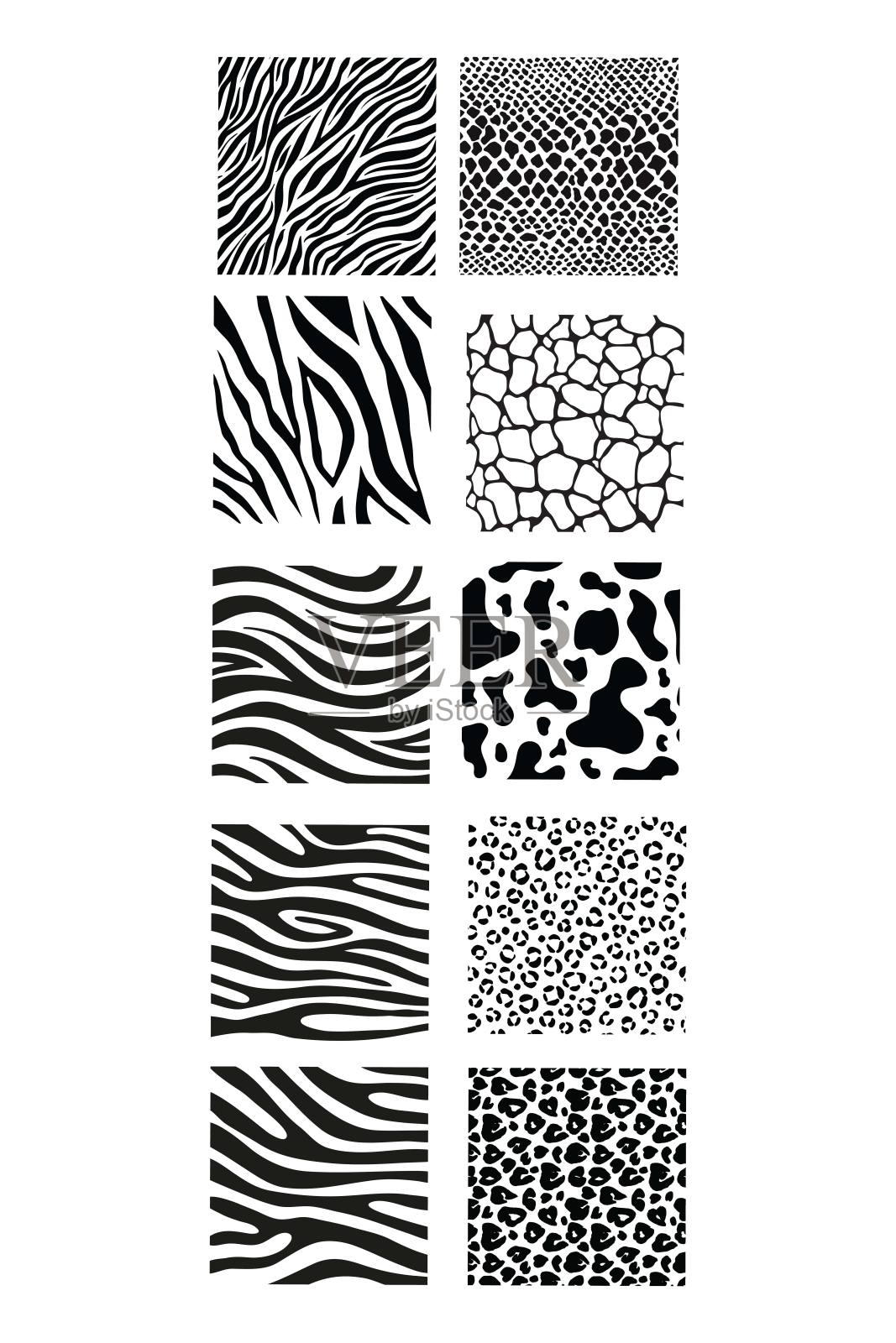 动物无缝花纹插画图片素材