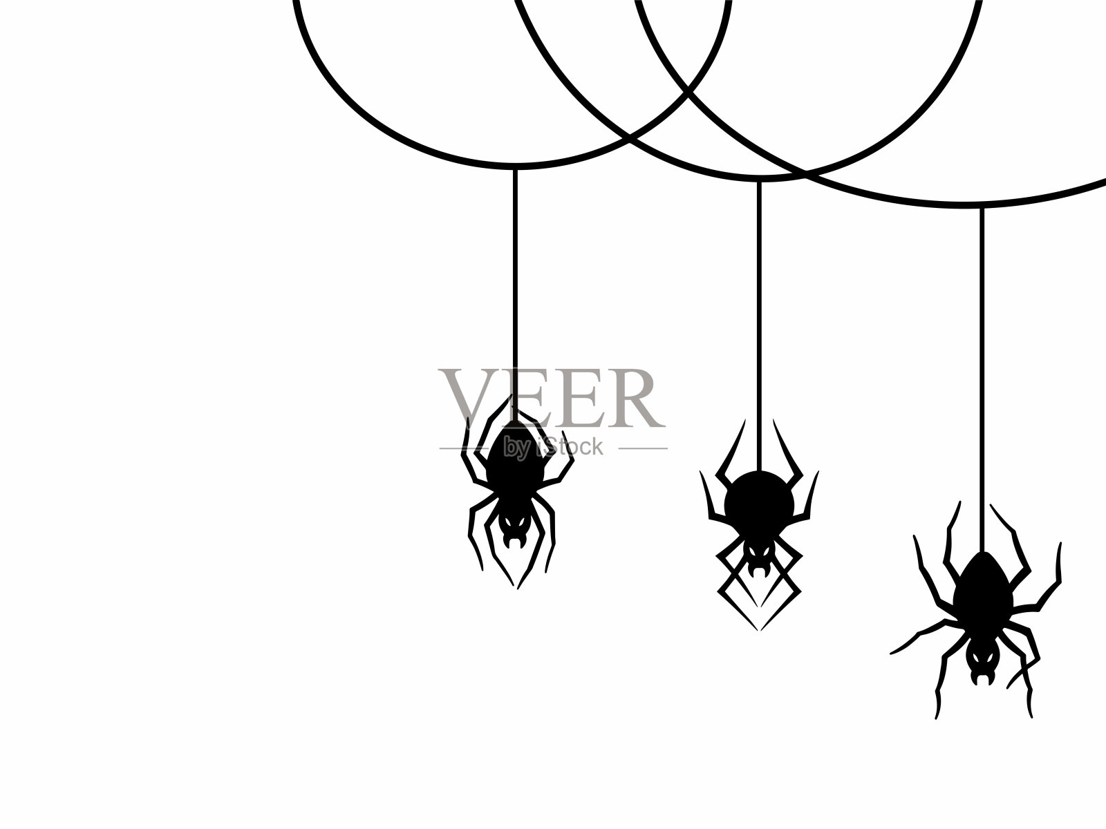 万圣节蜘蛛网剪影插图。万圣节蜘蛛网线艺术插图。蜘蛛网剪影万圣节插图。蜘蛛网线艺术万圣节插图。手绘万圣节蜘蛛网插图插画图片素材